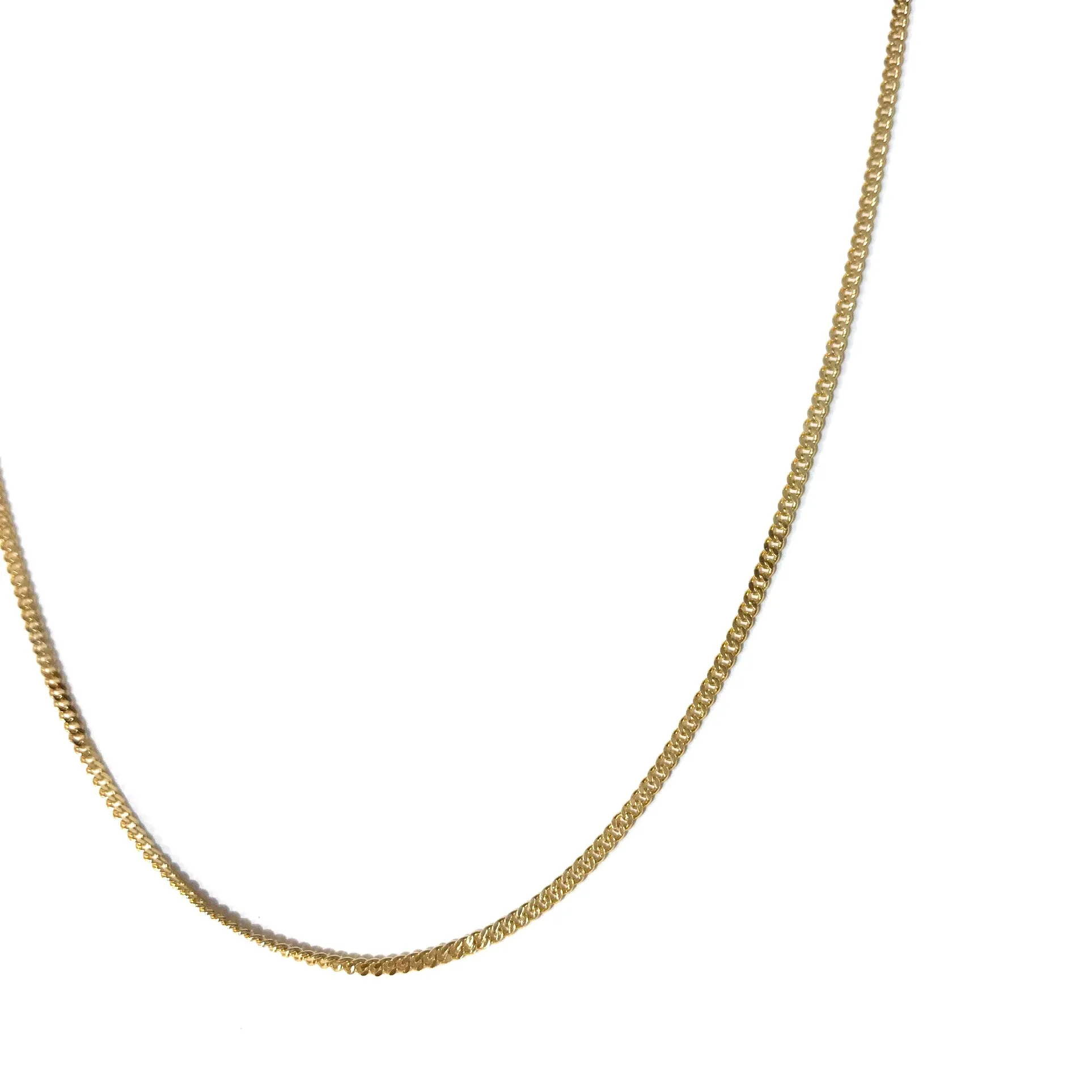 Cuban Chain Thin Flat Necklace 24”