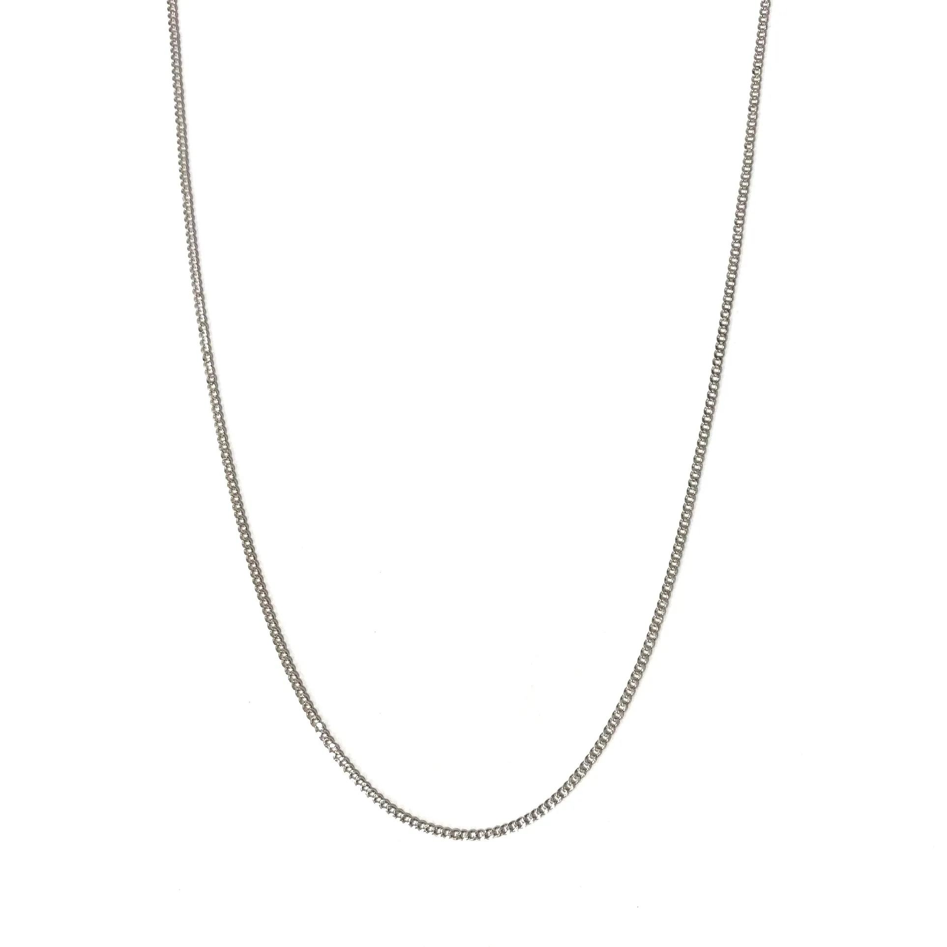 Cuban Chain Thin Flat Necklace 24”