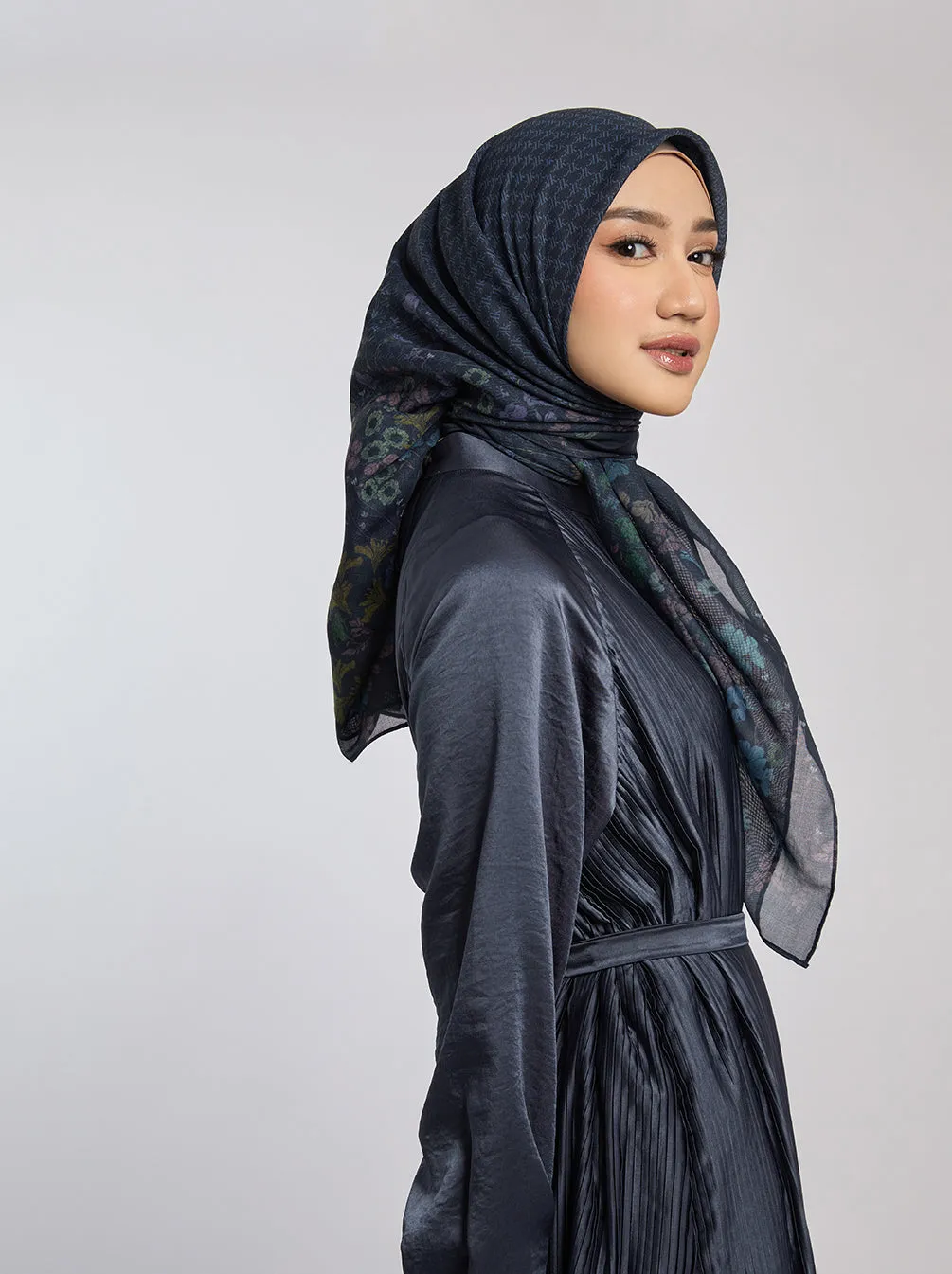 DENA DRESS PLAIN DARK GREY