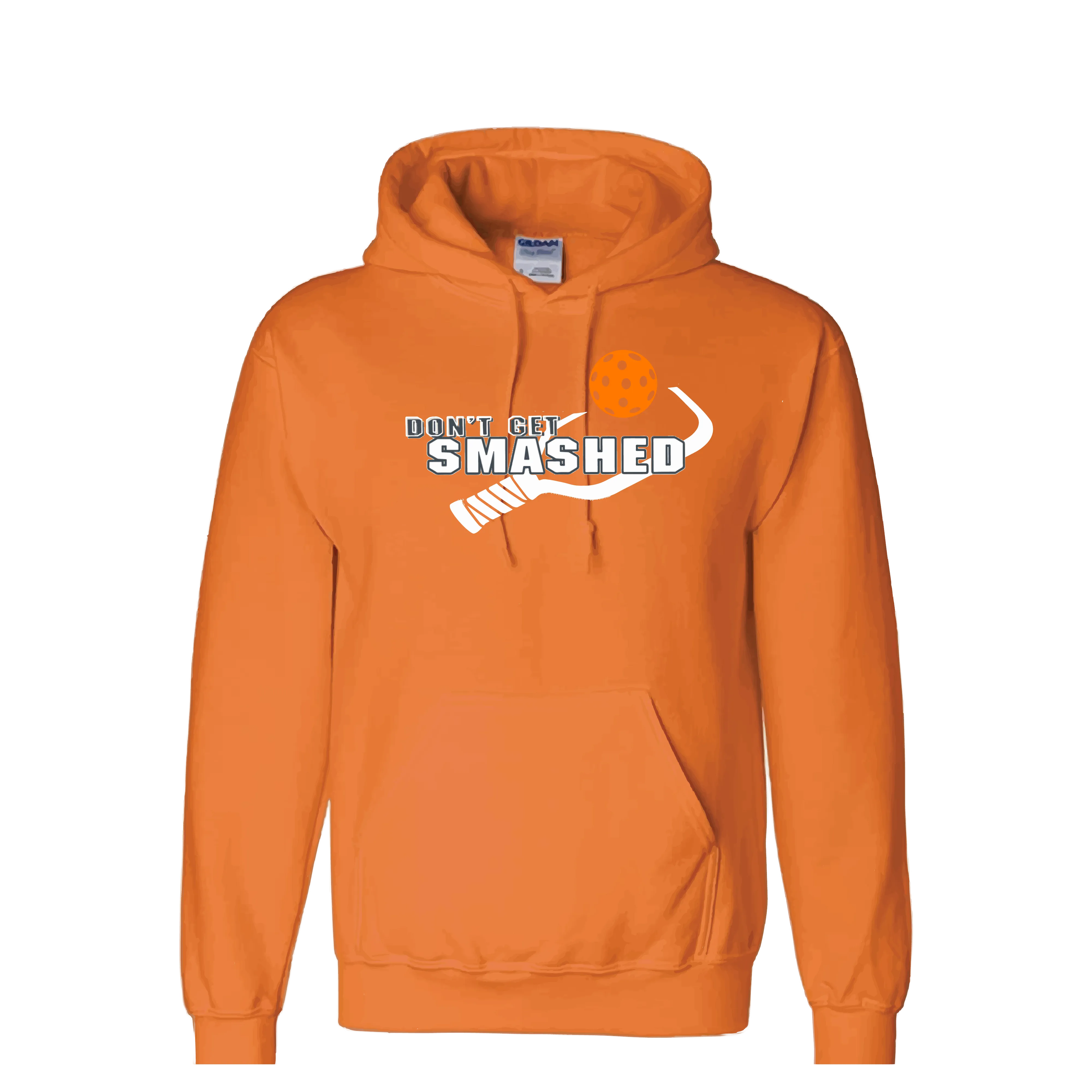 Don't Get Smashed Customizable (Colors Cyan Orange Pink) | Unisex Hoodie Pickleball Sweatshirt | 50% Cotton 50% Polyester