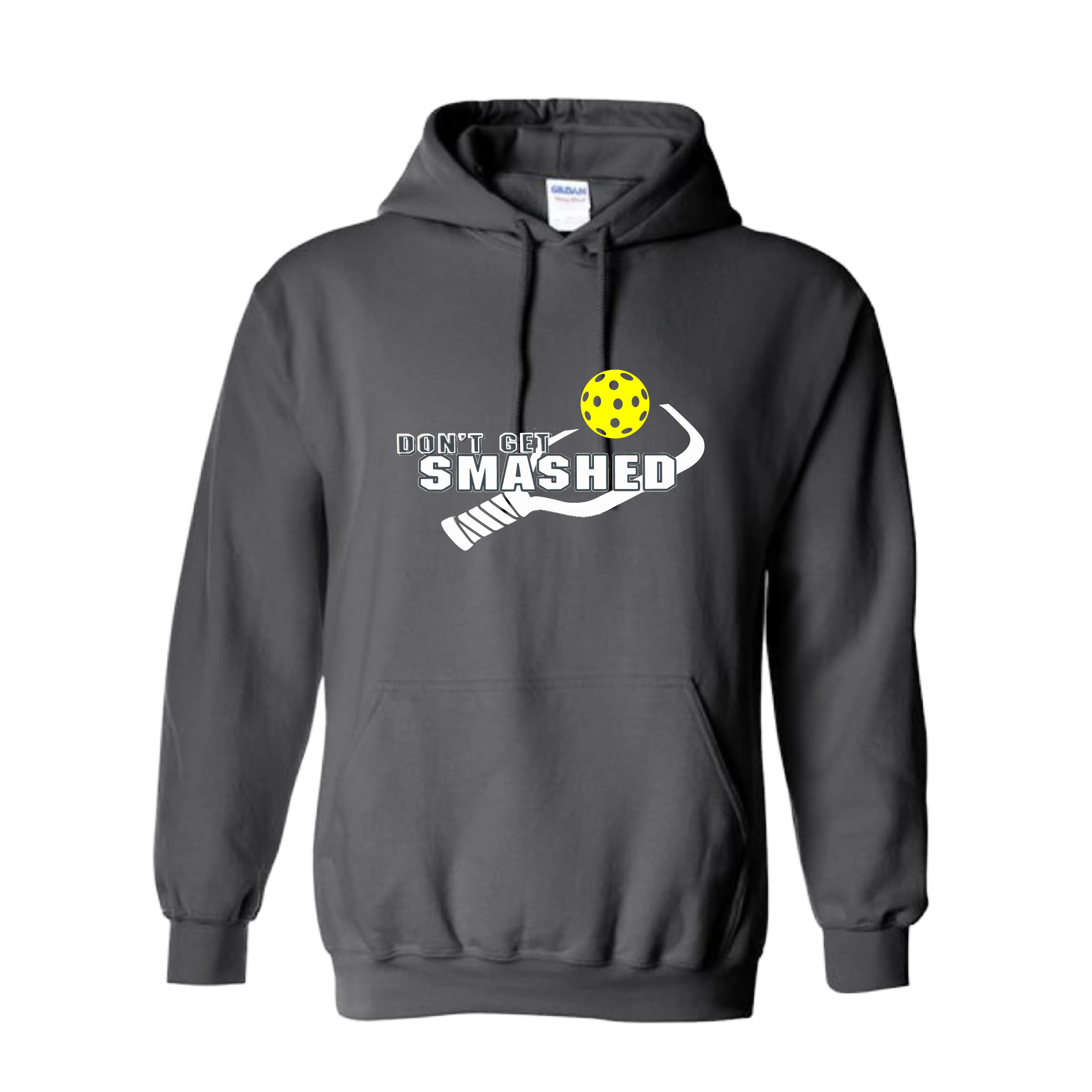 Don't Get Smashed Customizable (Colors Purple White Yellow) | Unisex Hoodie Pickleball Sweatshirt | 50% Cotton 50% Polyester