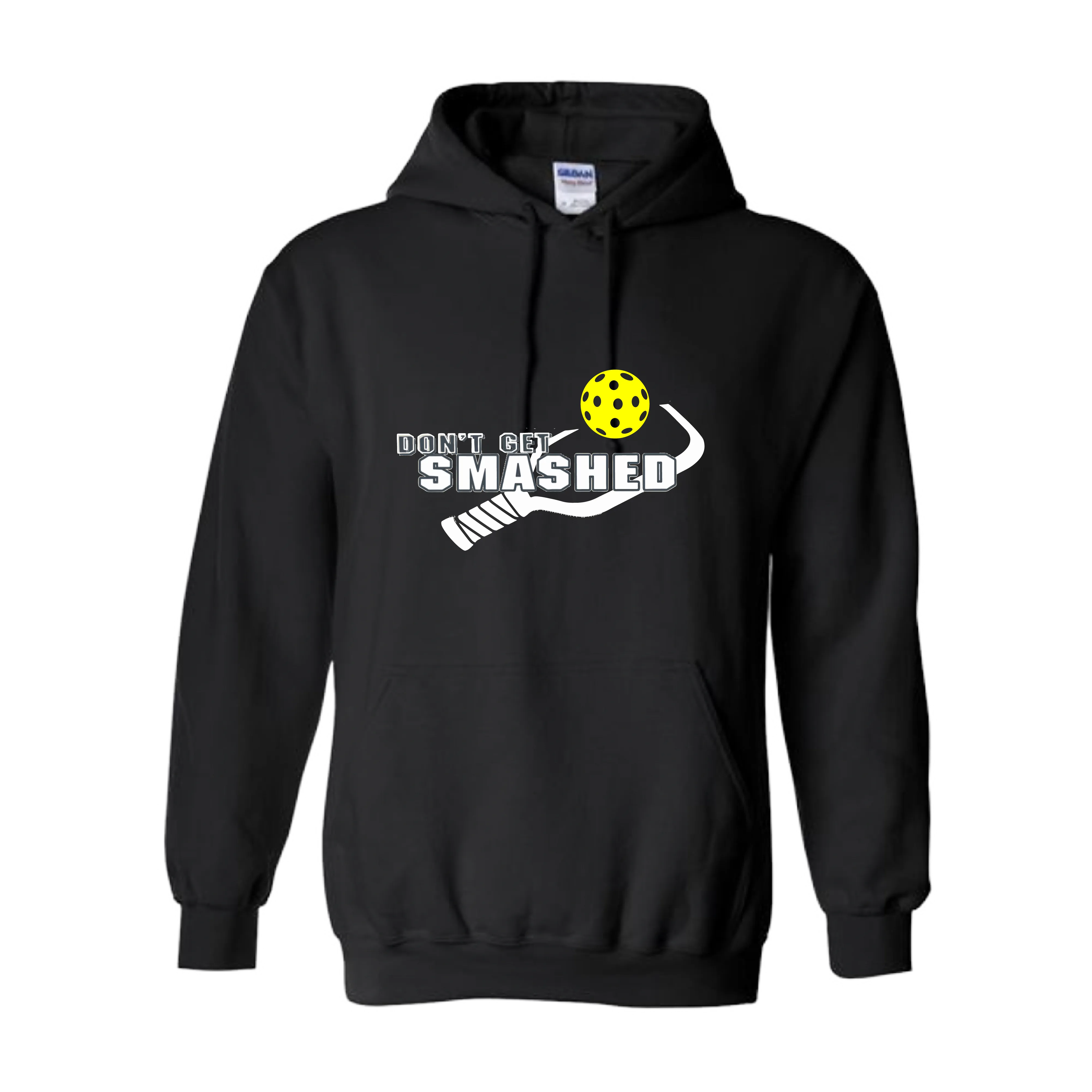 Don't Get Smashed Customizable (Colors Purple White Yellow) | Unisex Hoodie Pickleball Sweatshirt | 50% Cotton 50% Polyester