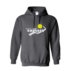 Don't Get Smashed Customizable (Colors Purple White Yellow) | Unisex Hoodie Pickleball Sweatshirt | 50% Cotton 50% Polyester