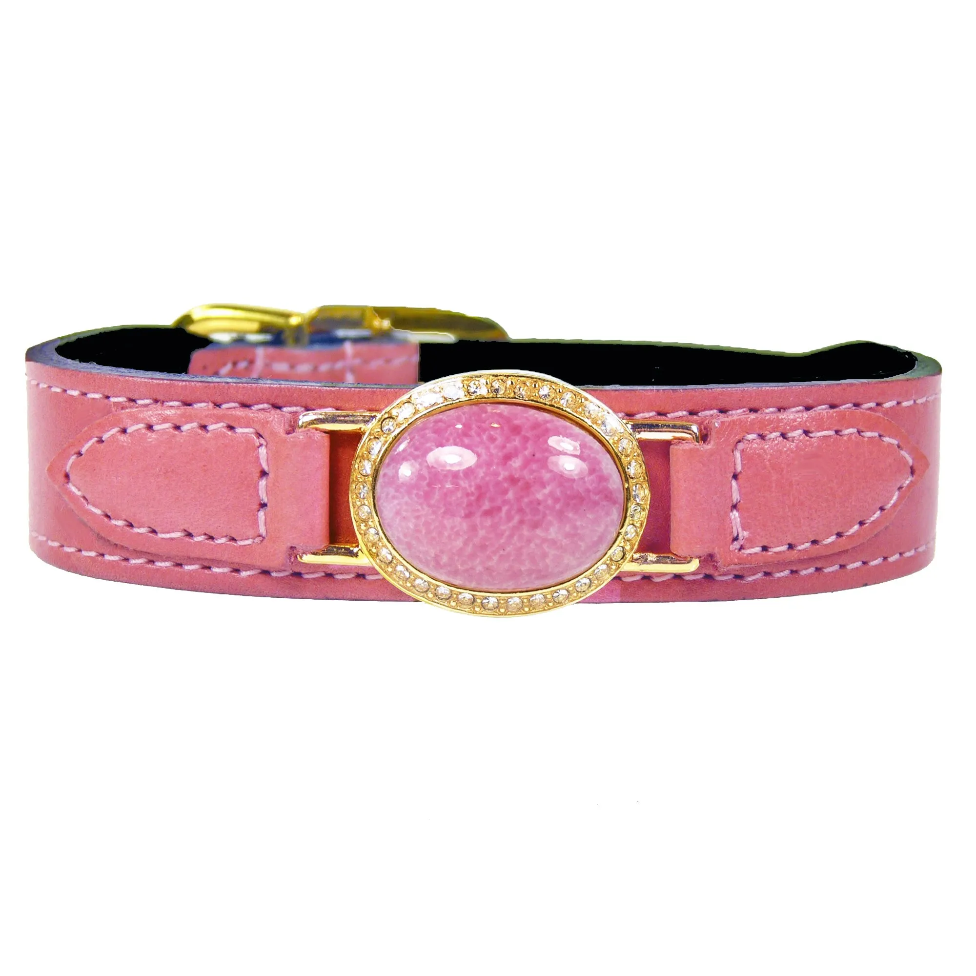 Estate Dog Collar in Petal Pink & Gold