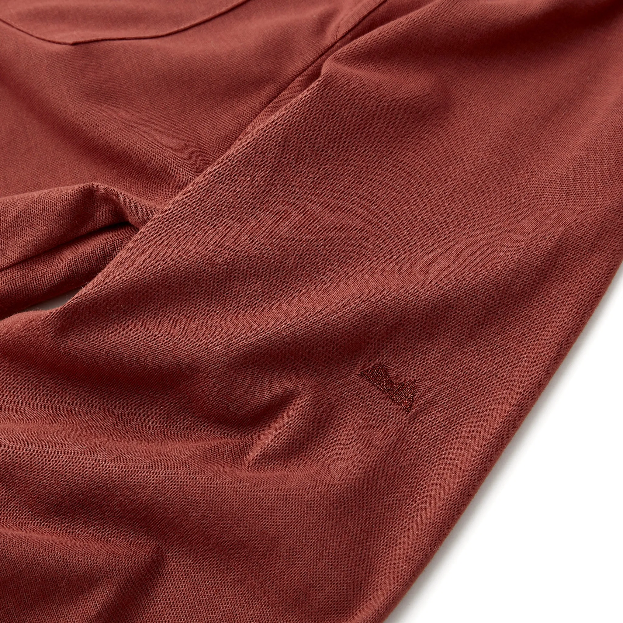 Everyday Long Sleeve Tee with Pocket in Crimson