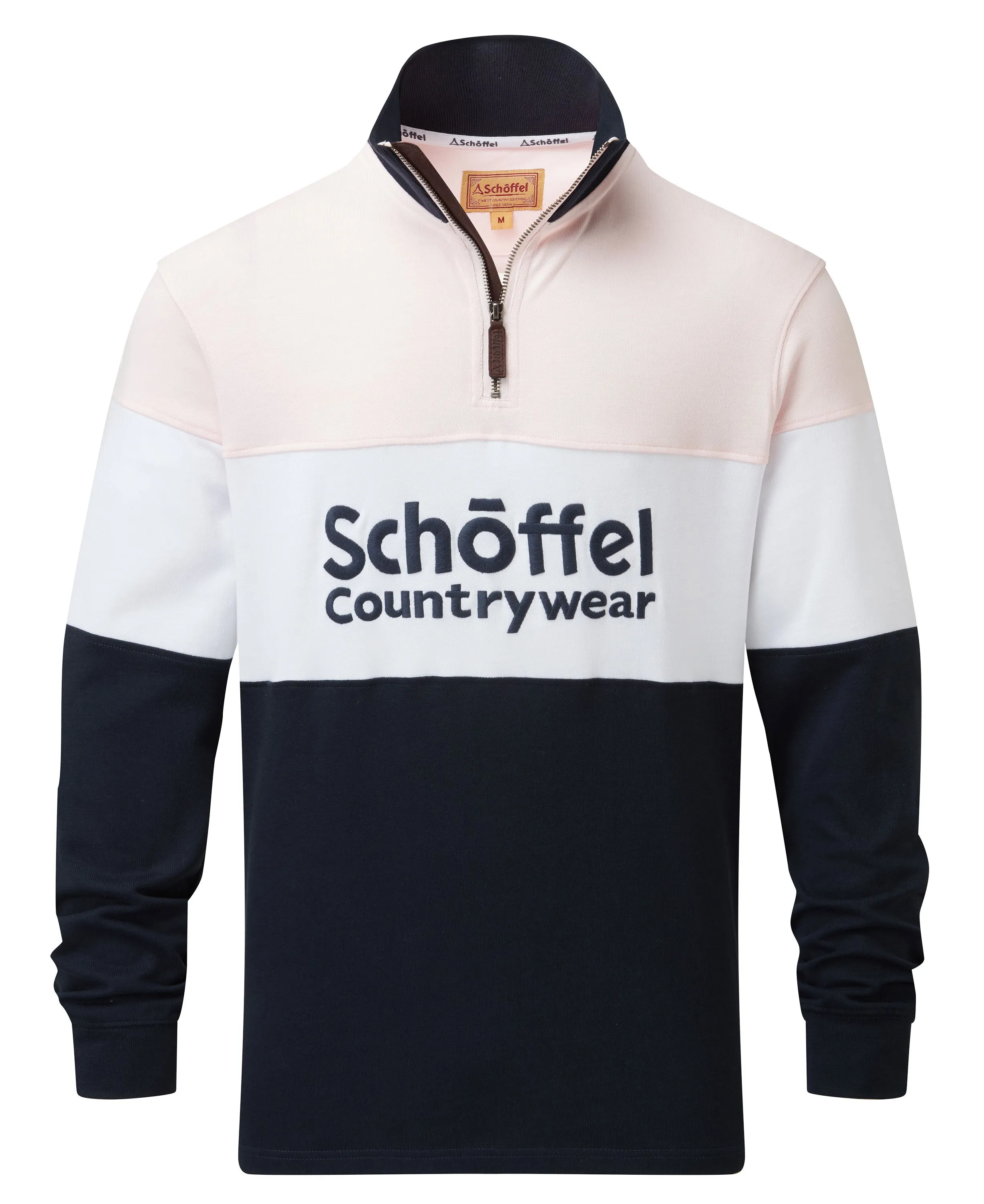 Exeter Heritage 1/4 Zip - Pale Pink