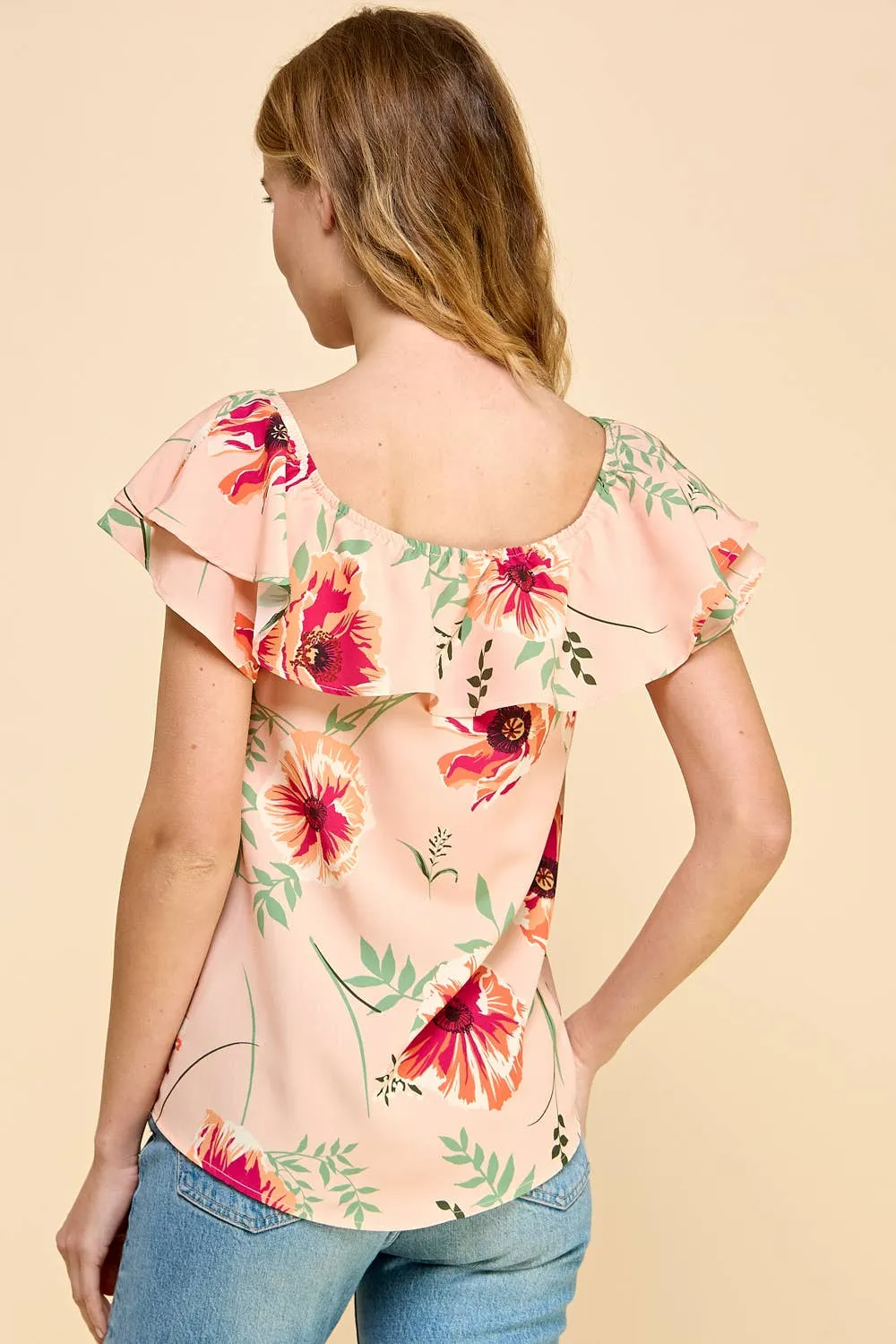 Floral Printed Off Shoulder Top