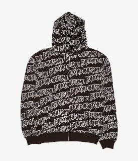 Fucking Awesome AOP Stamp Zipped Hoodie