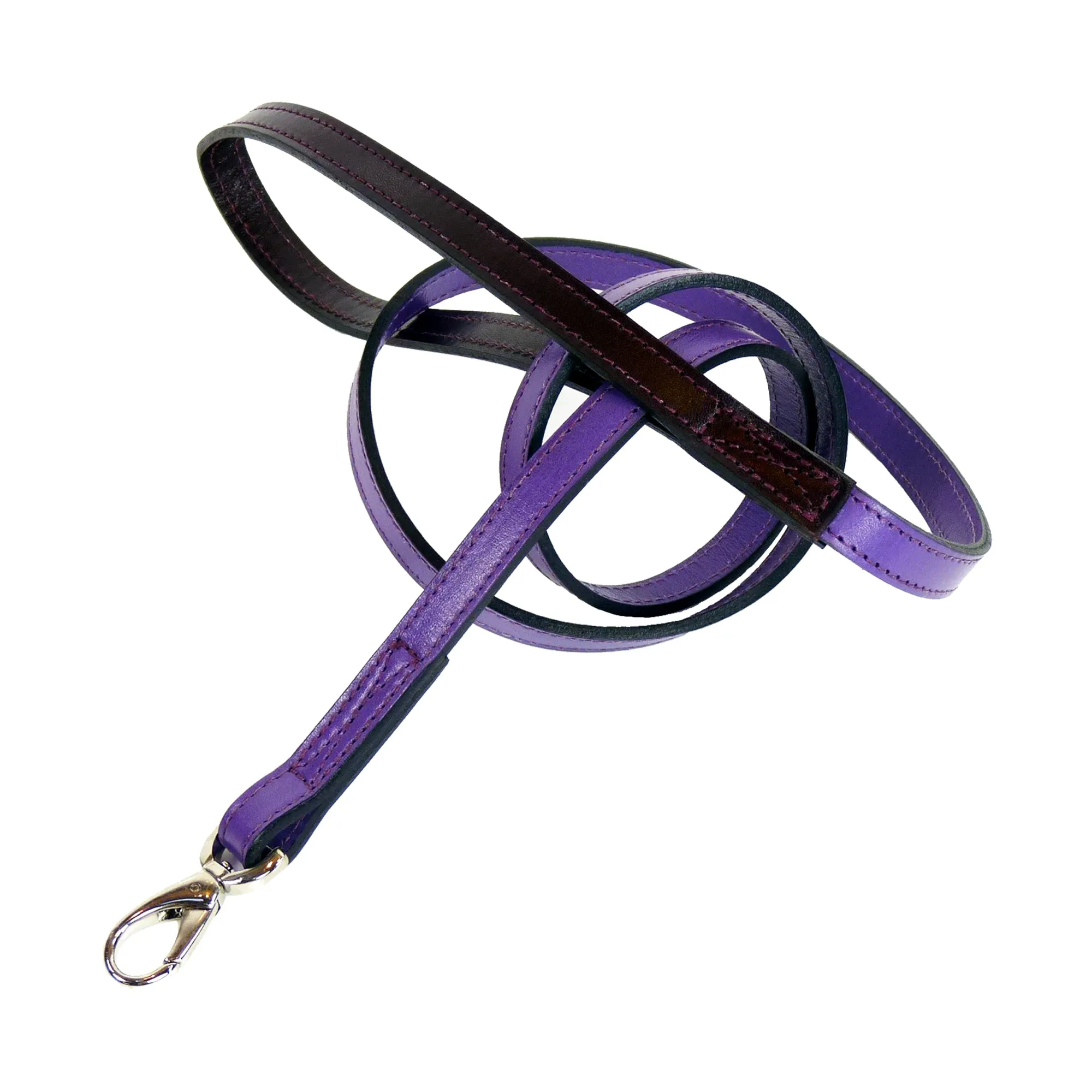 Hartman Dog Leash in Grape, Burgundy & Nickel