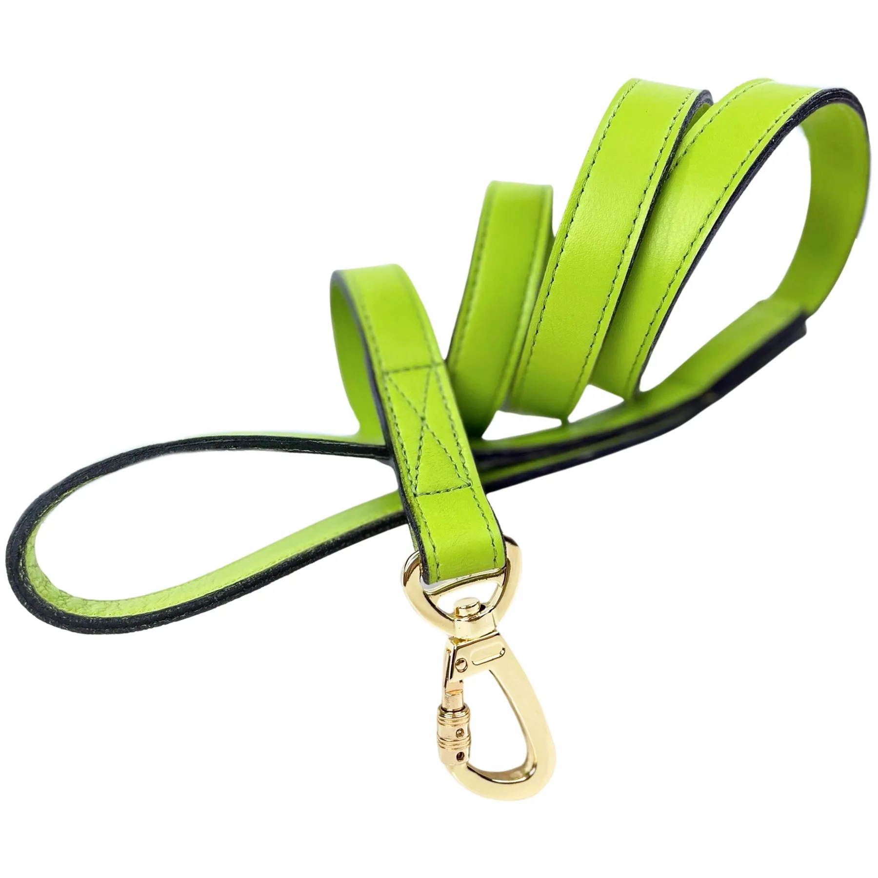 Hartman Dog Leash in Lime Green & Gold