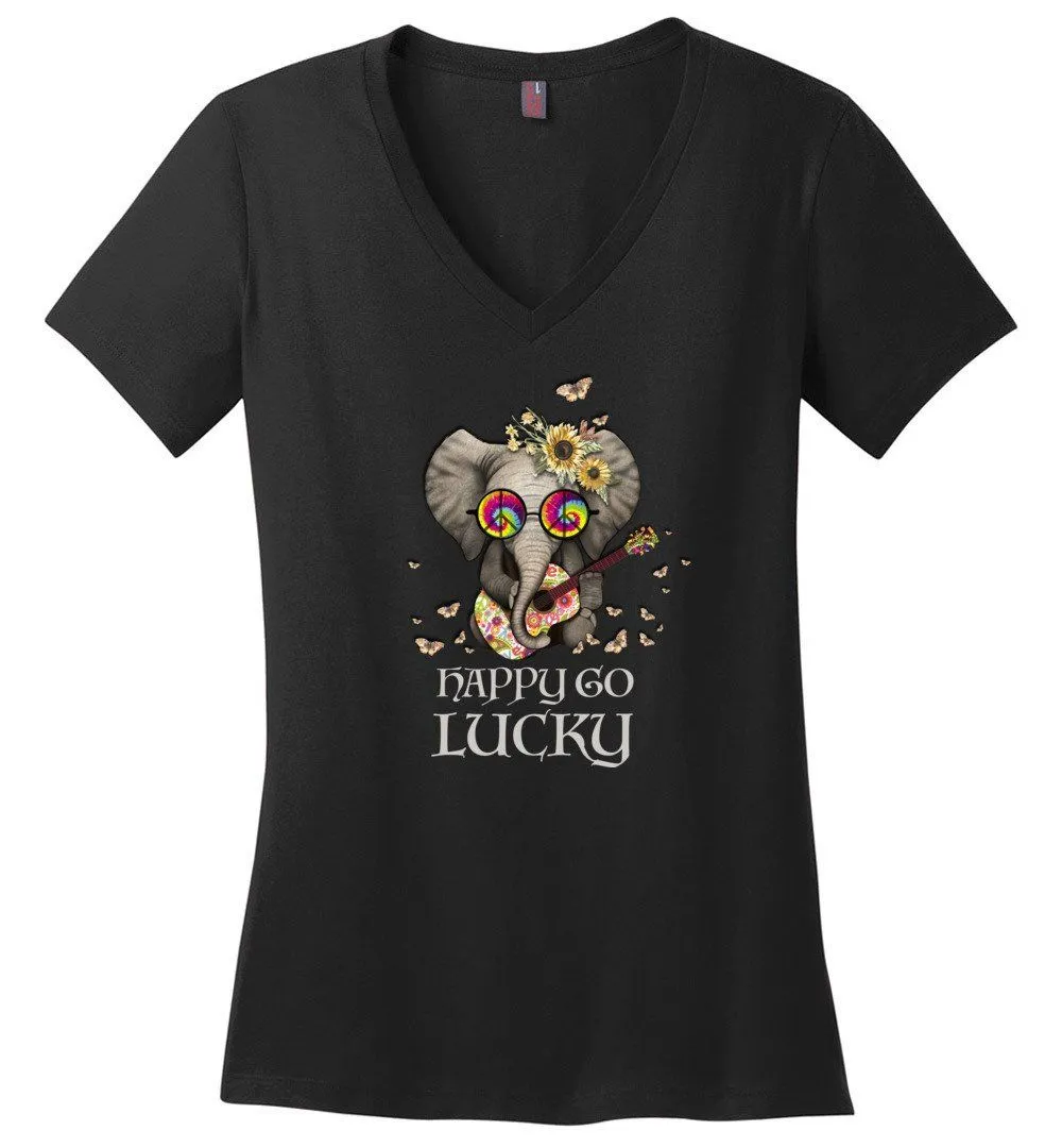 Hippie Elephant - Happy Go Lucky V-neck