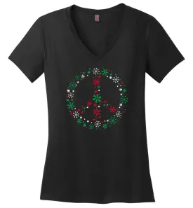 Holiday Peace Sign V-necks