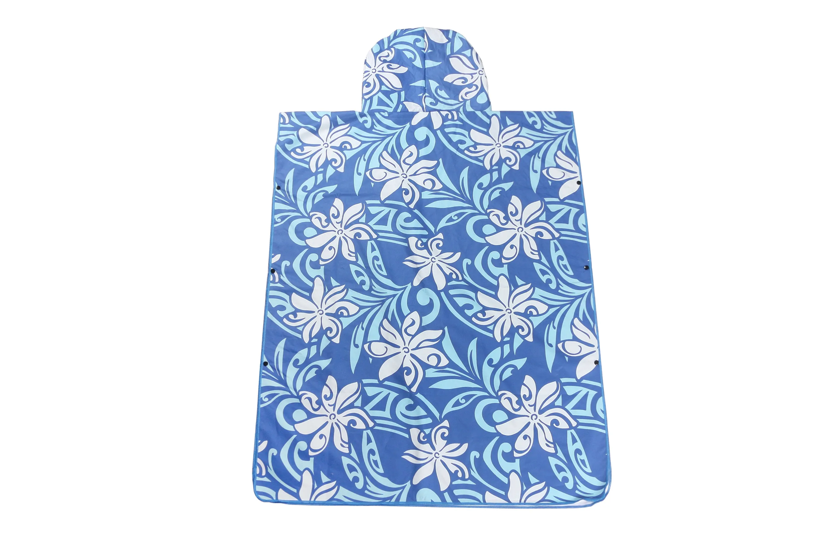 Hooded Beach Towel Poncho Adult Tiare Infinity Blue