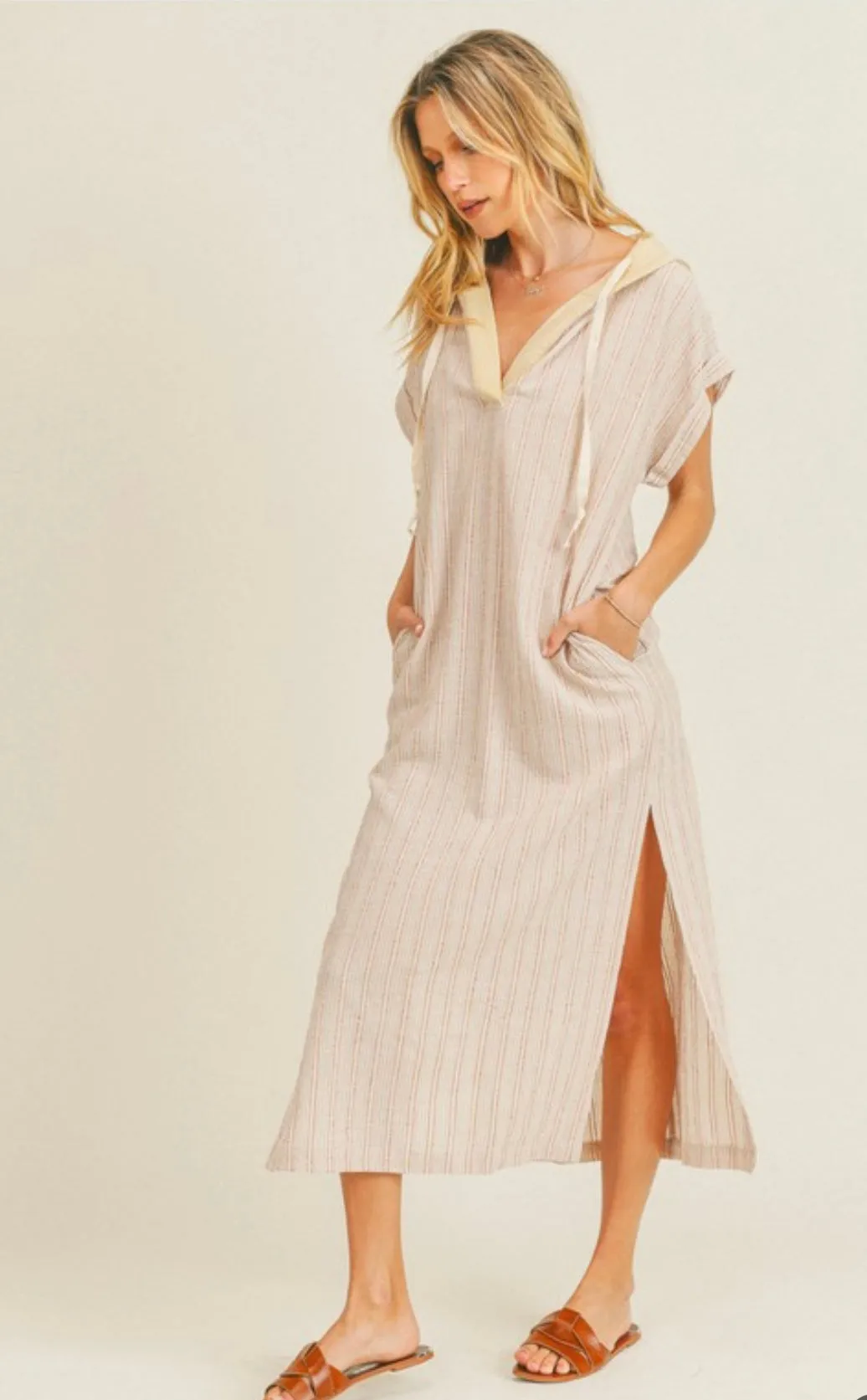 Hooded swim coverup