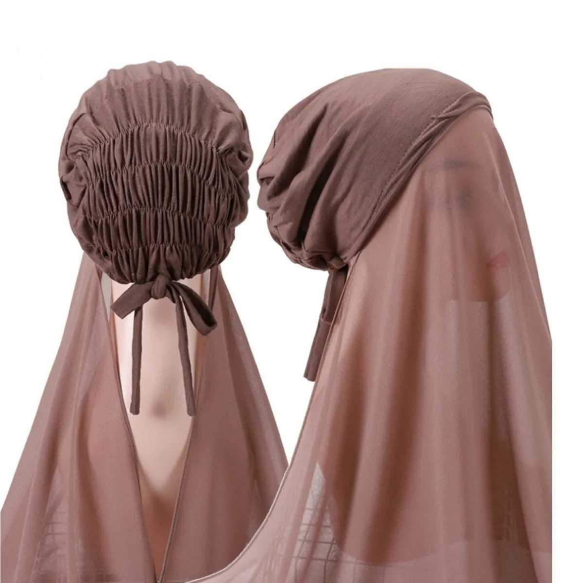 Instant Chiffon Hijab - Brown