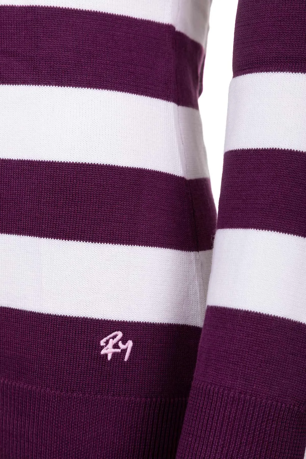 Ladies Striped Crew Neck Jumper