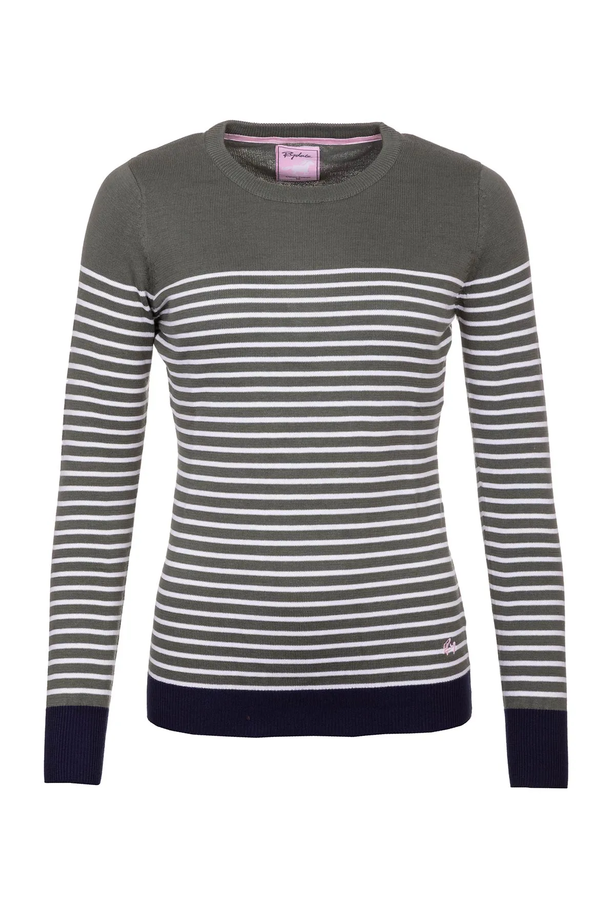 Ladies Striped Crew Neck Jumper