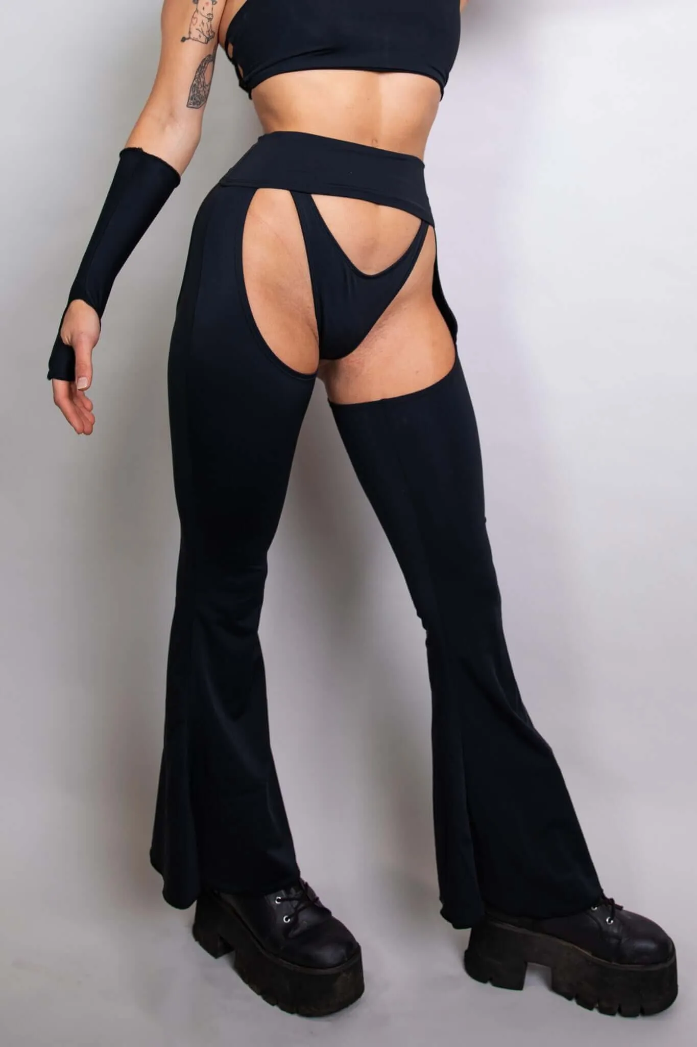 Matte Black Bell Chaps