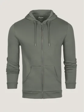 Mercury Green Zip-Up Hoodie