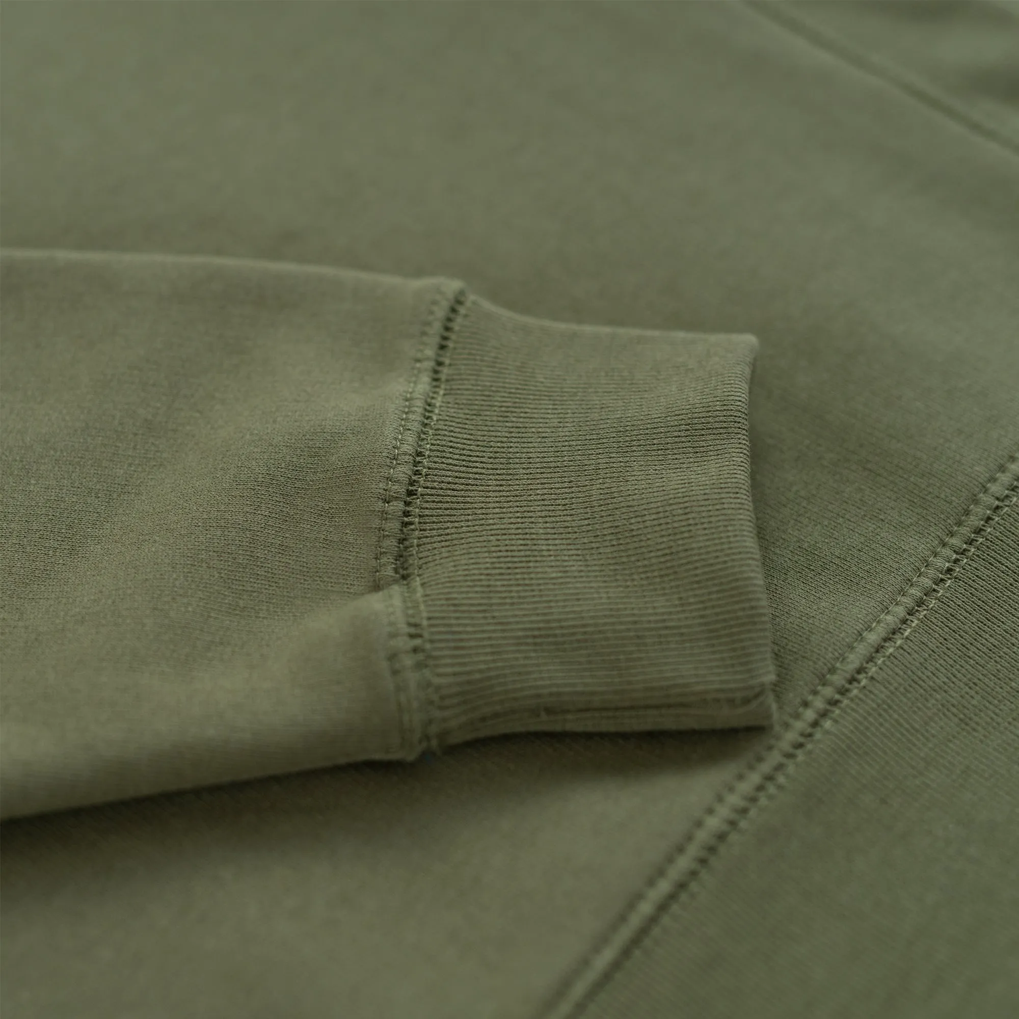 Military Olive Organic Cotton Crewneck Sweatshirt