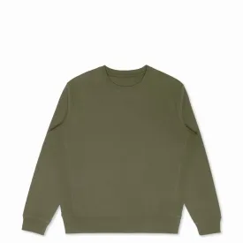 Military Olive Organic Cotton Crewneck Sweatshirt