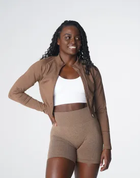 Mocha Divine Seamless Zip Up