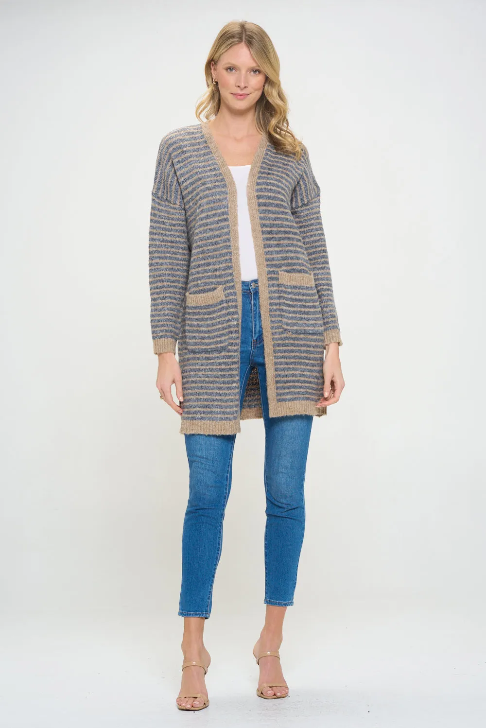 Mocha Stripe Cardigan