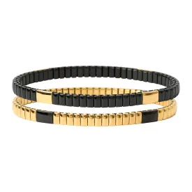 Onyx Bracelet Stack - Black