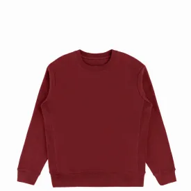 Oxblood Organic Cotton Crewneck Sweatshirt