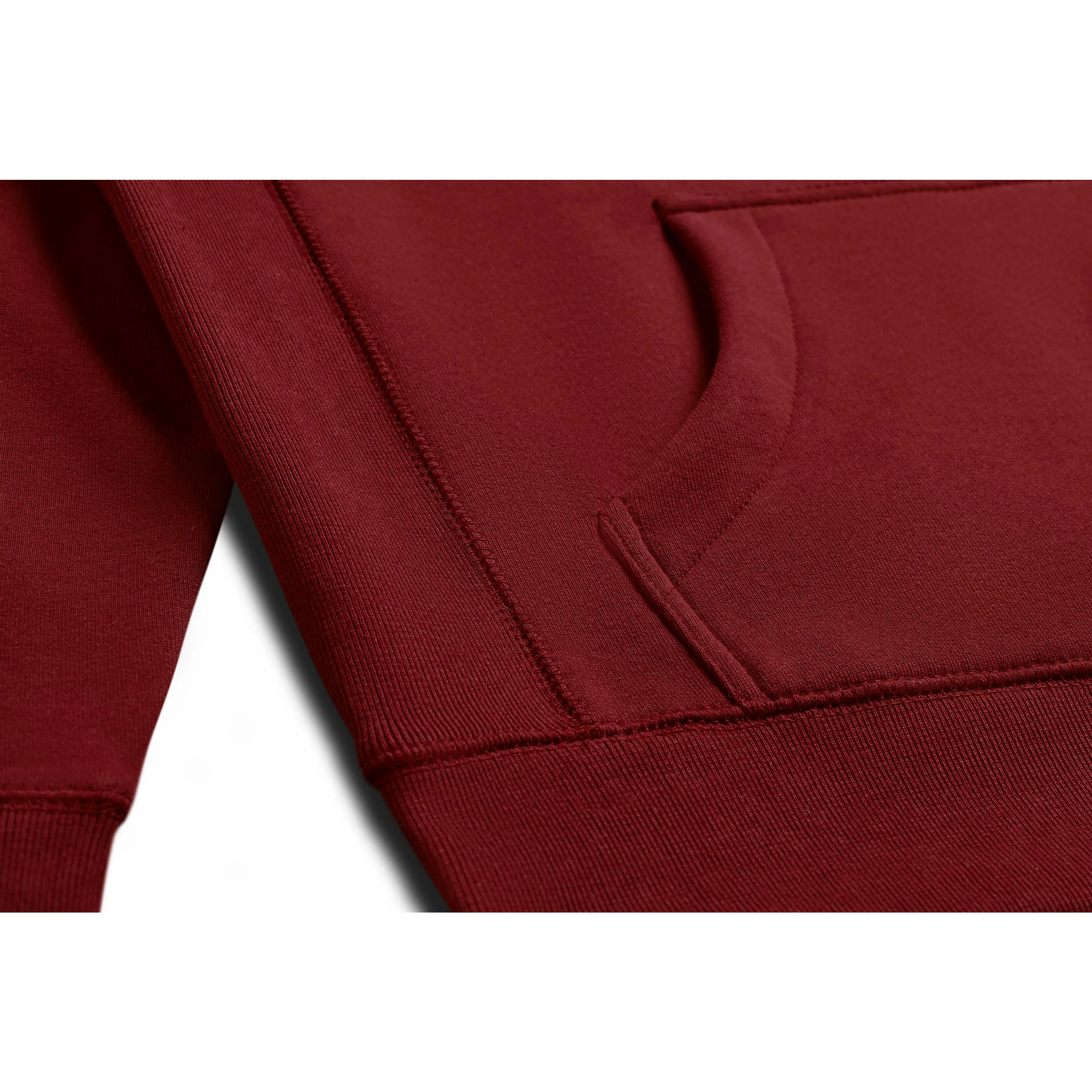 Oxblood Organic Cotton Hooded Sweatshirt