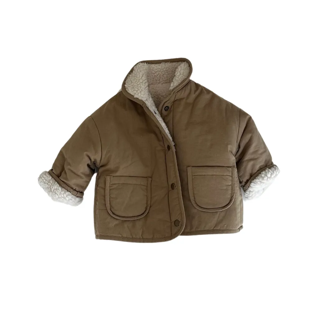 *PRE-ORDER* Reversible Teddy Coat - Tan