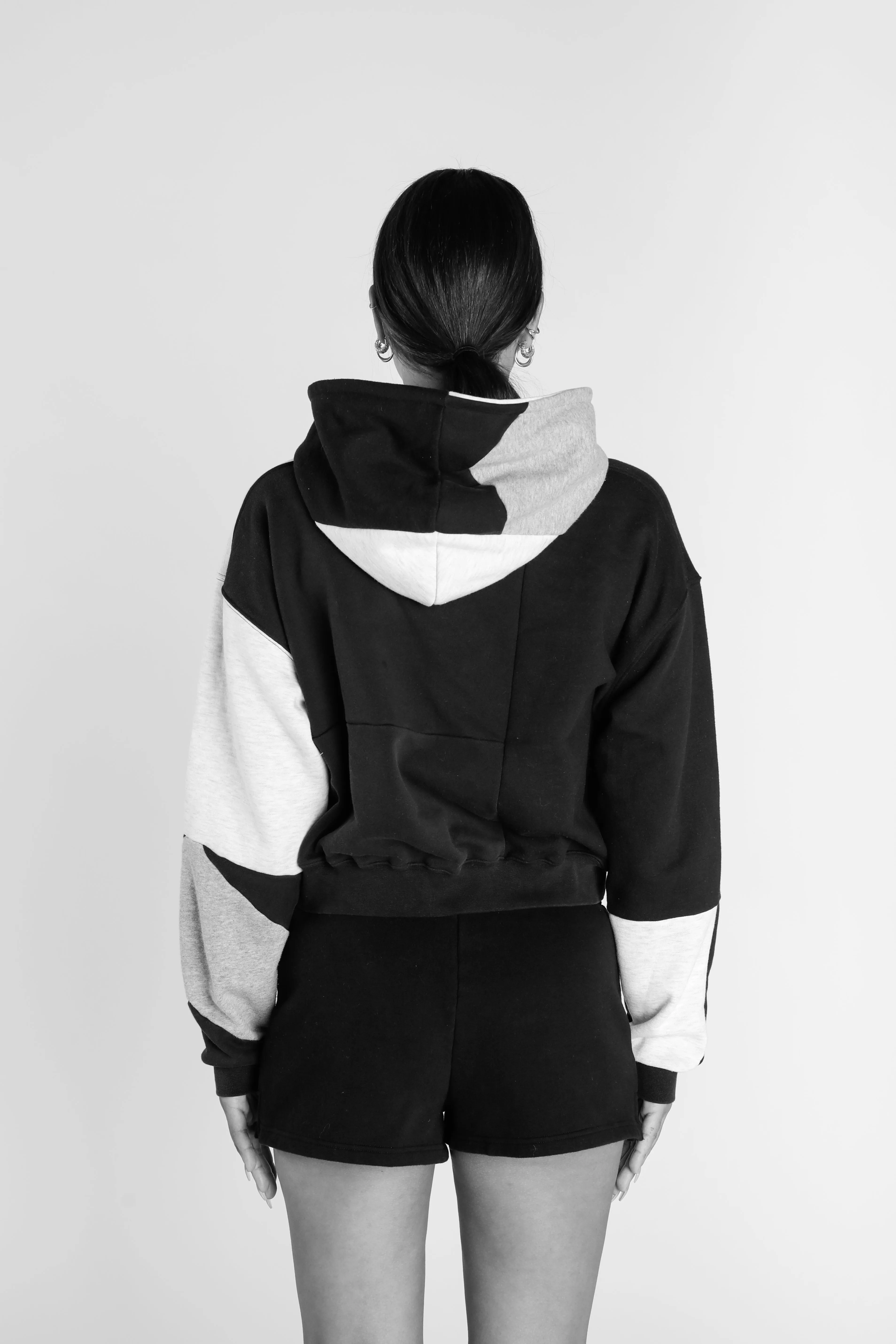 Rework Adidas Crop Zip Hoodie - S