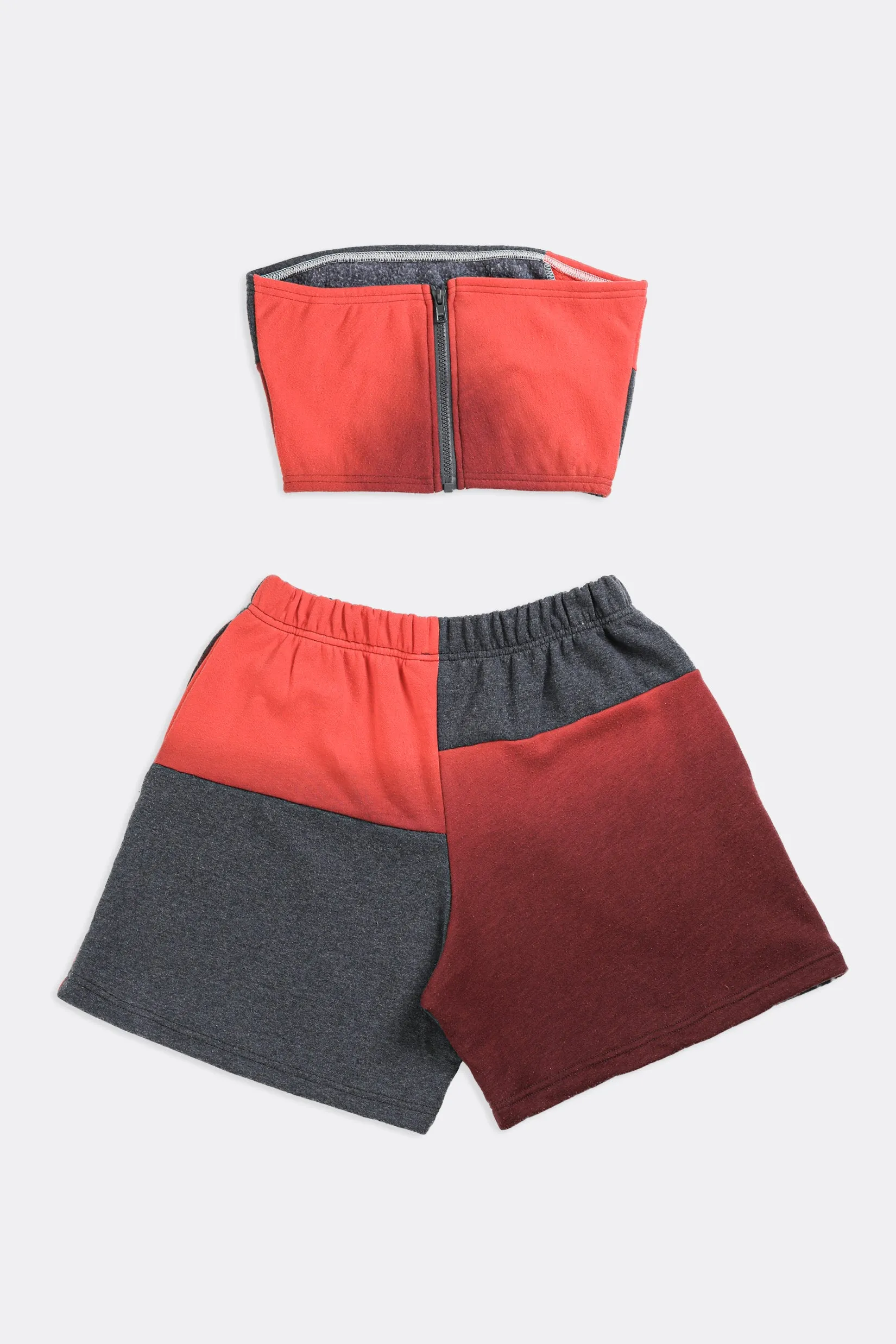 Rework Champion Patchwork Sweatshorts Set - S