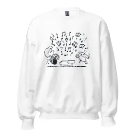 Schroeder And Snoopy Music Adult Sweatshirt