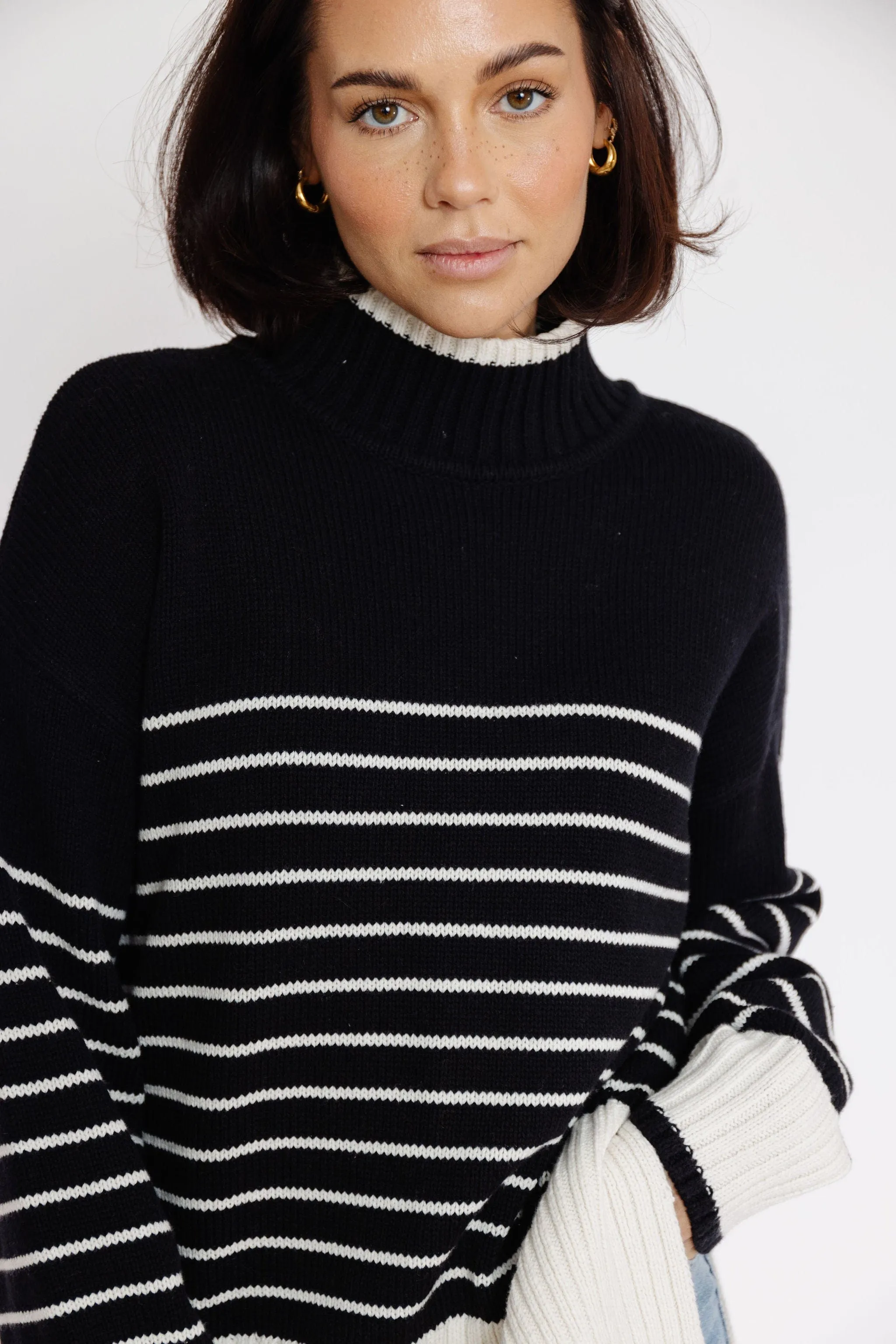 Sierra Sweater in Black and Cream