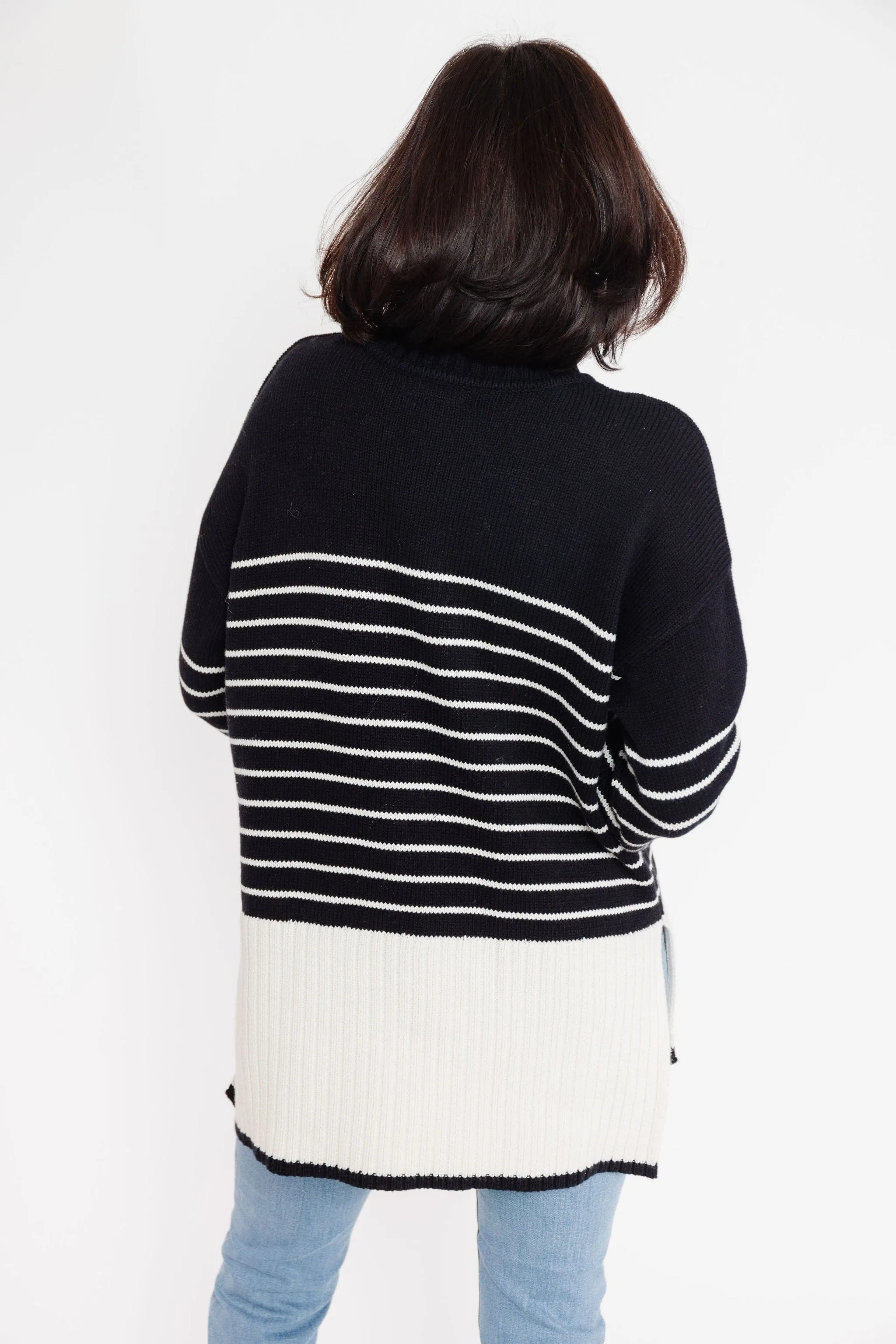 Sierra Sweater in Black and Cream