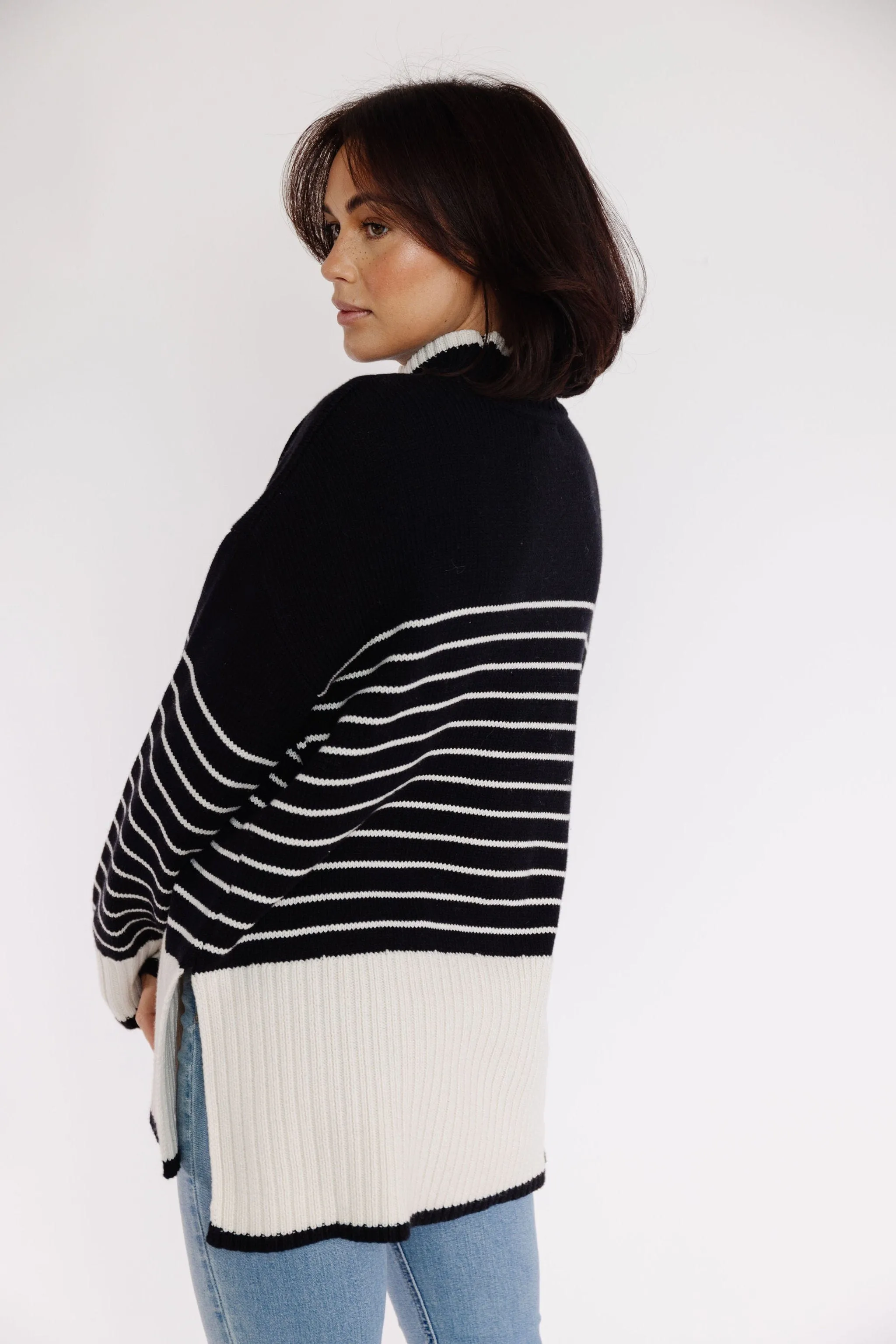 Sierra Sweater in Black and Cream