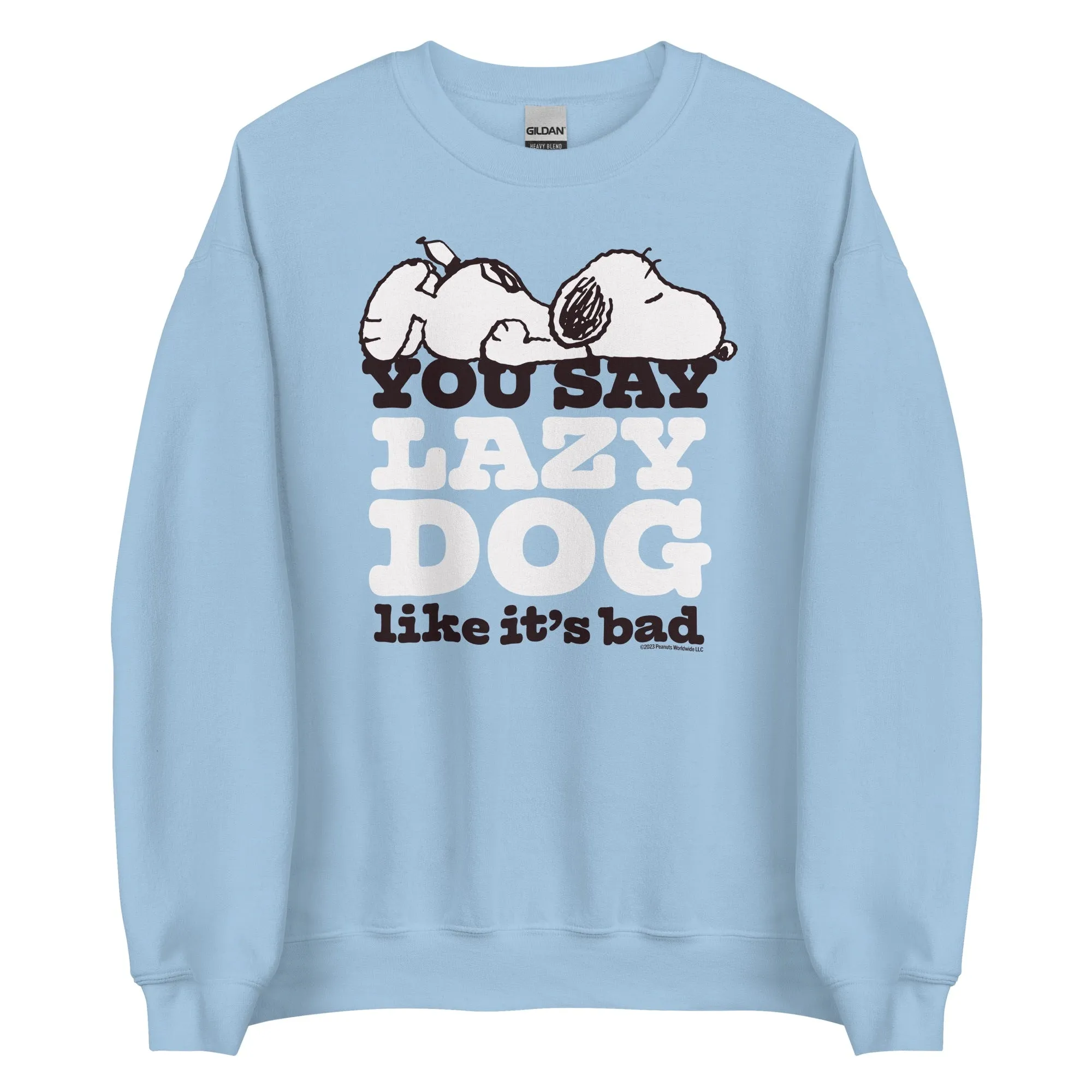 Snoopy Lazy Dog Adult Sweatshirt