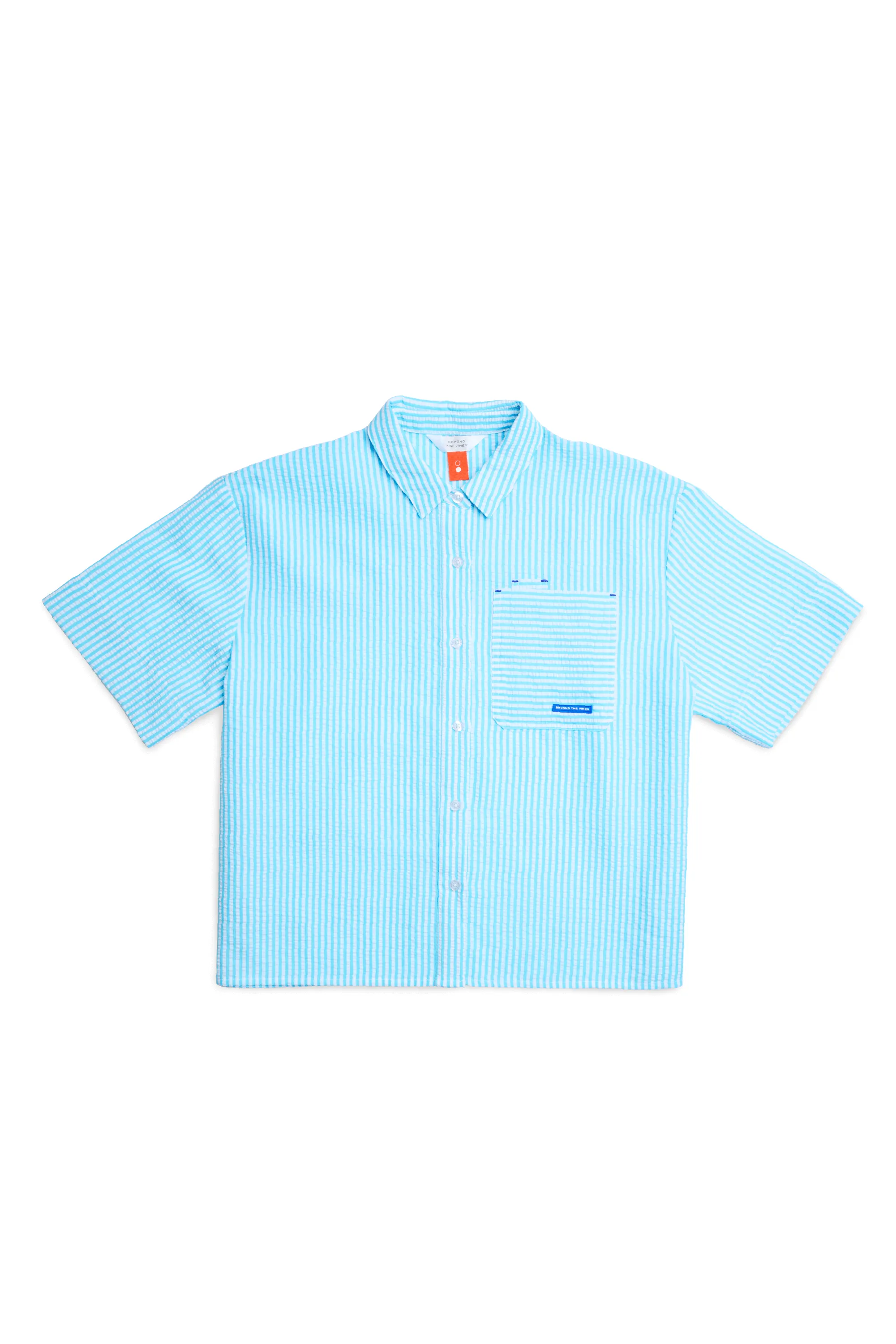 Striped Seersucker Short Sleeve Shirt