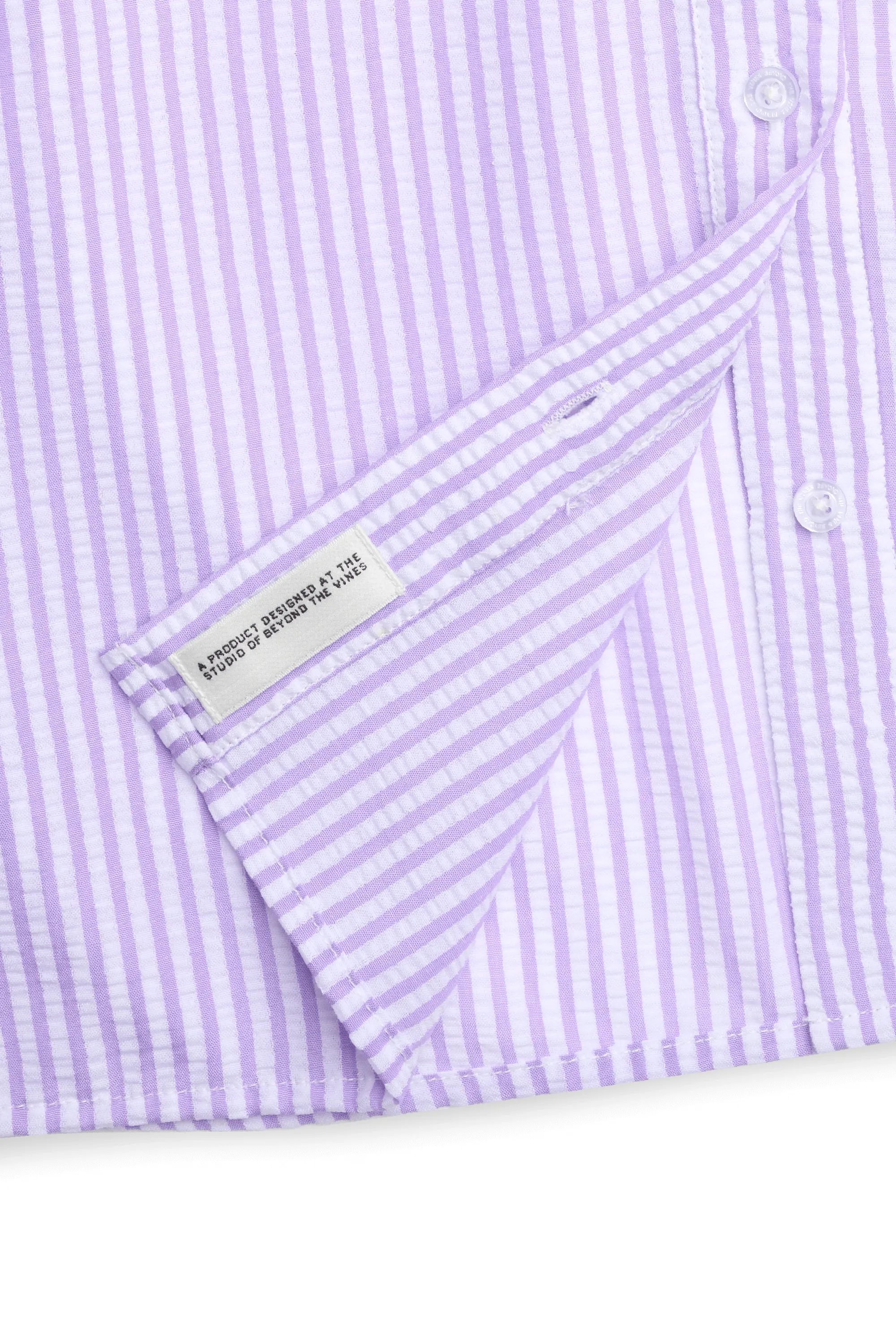 Striped Seersucker Short Sleeve Shirt