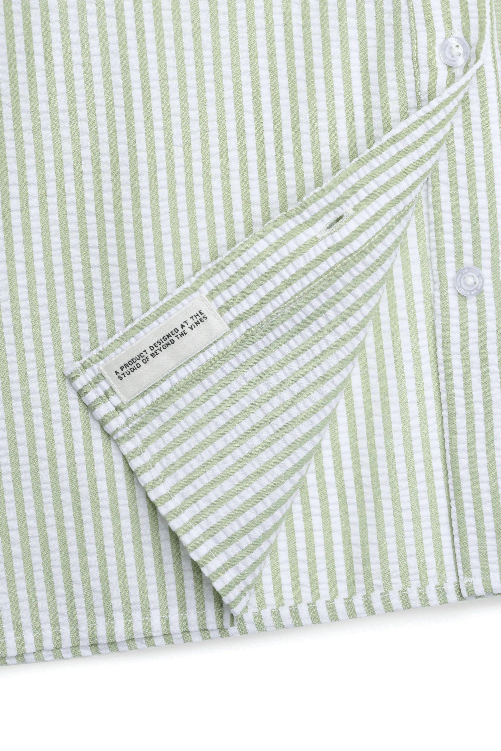 Striped Seersucker Short Sleeve Shirt