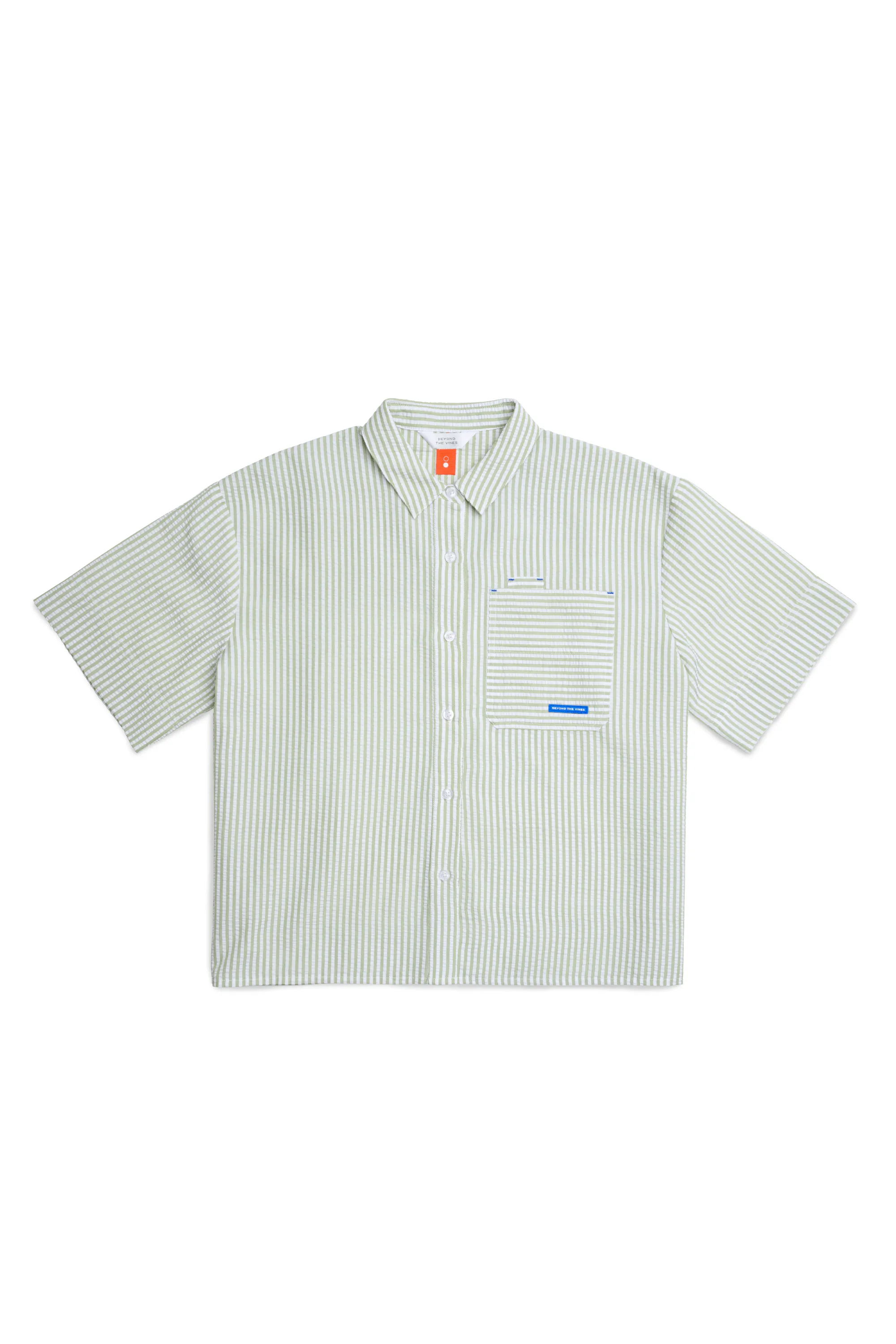 Striped Seersucker Short Sleeve Shirt