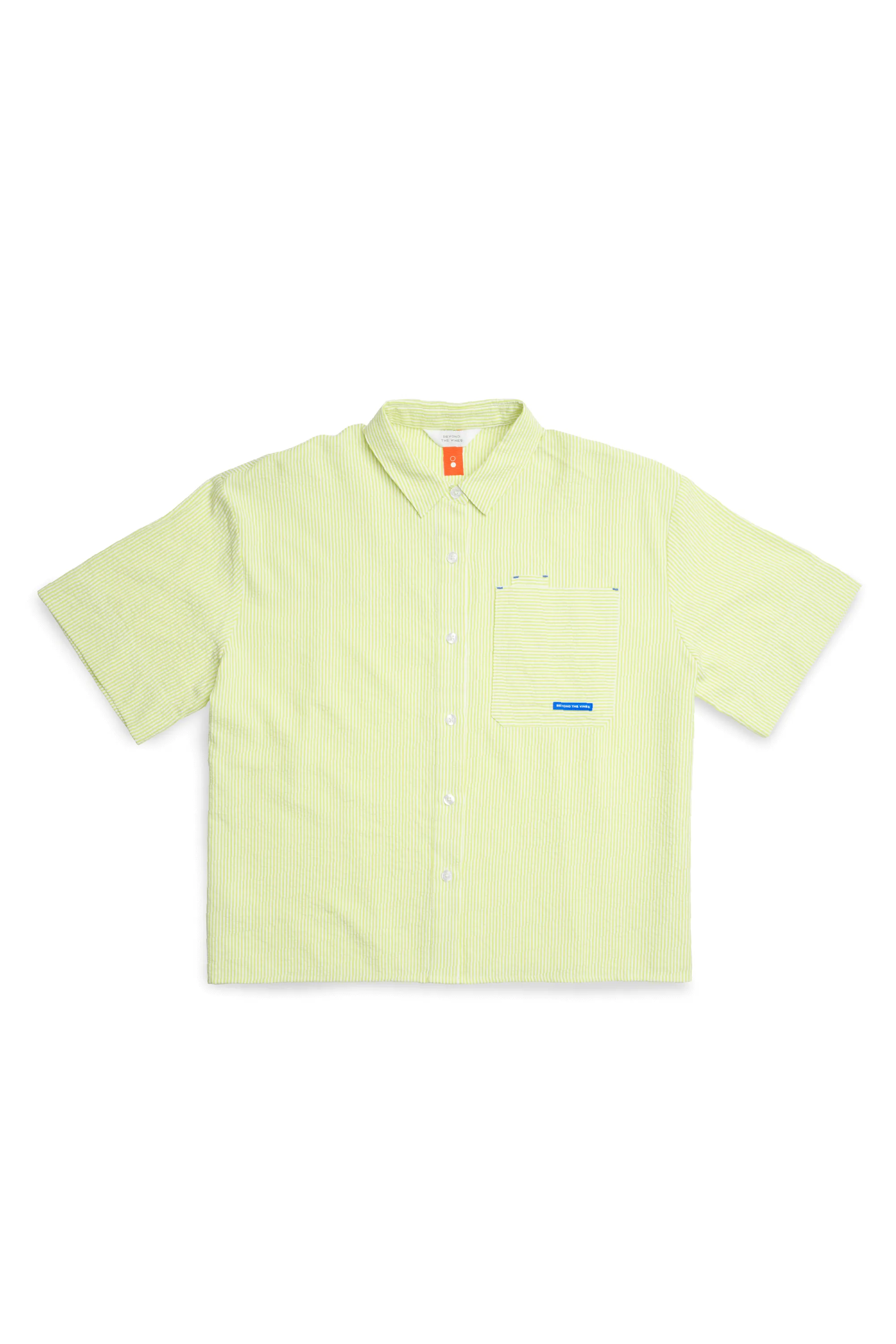 Striped Seersucker Short Sleeve Shirt