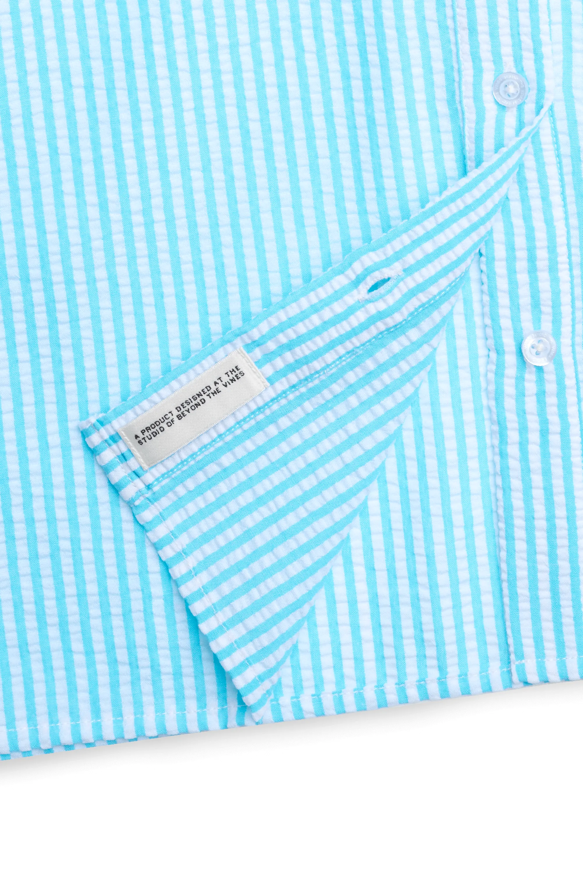 Striped Seersucker Short Sleeve Shirt