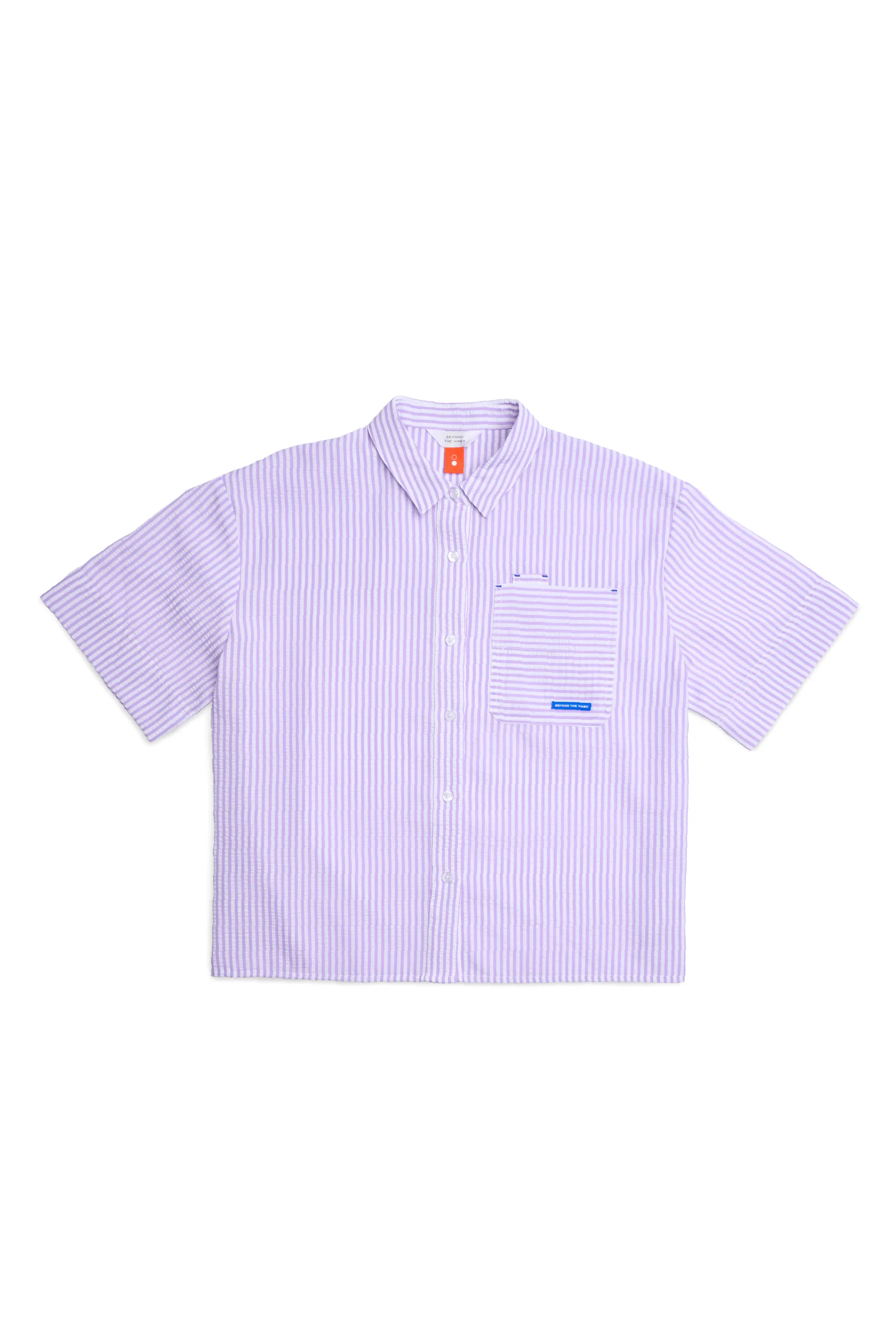 Striped Seersucker Short Sleeve Shirt