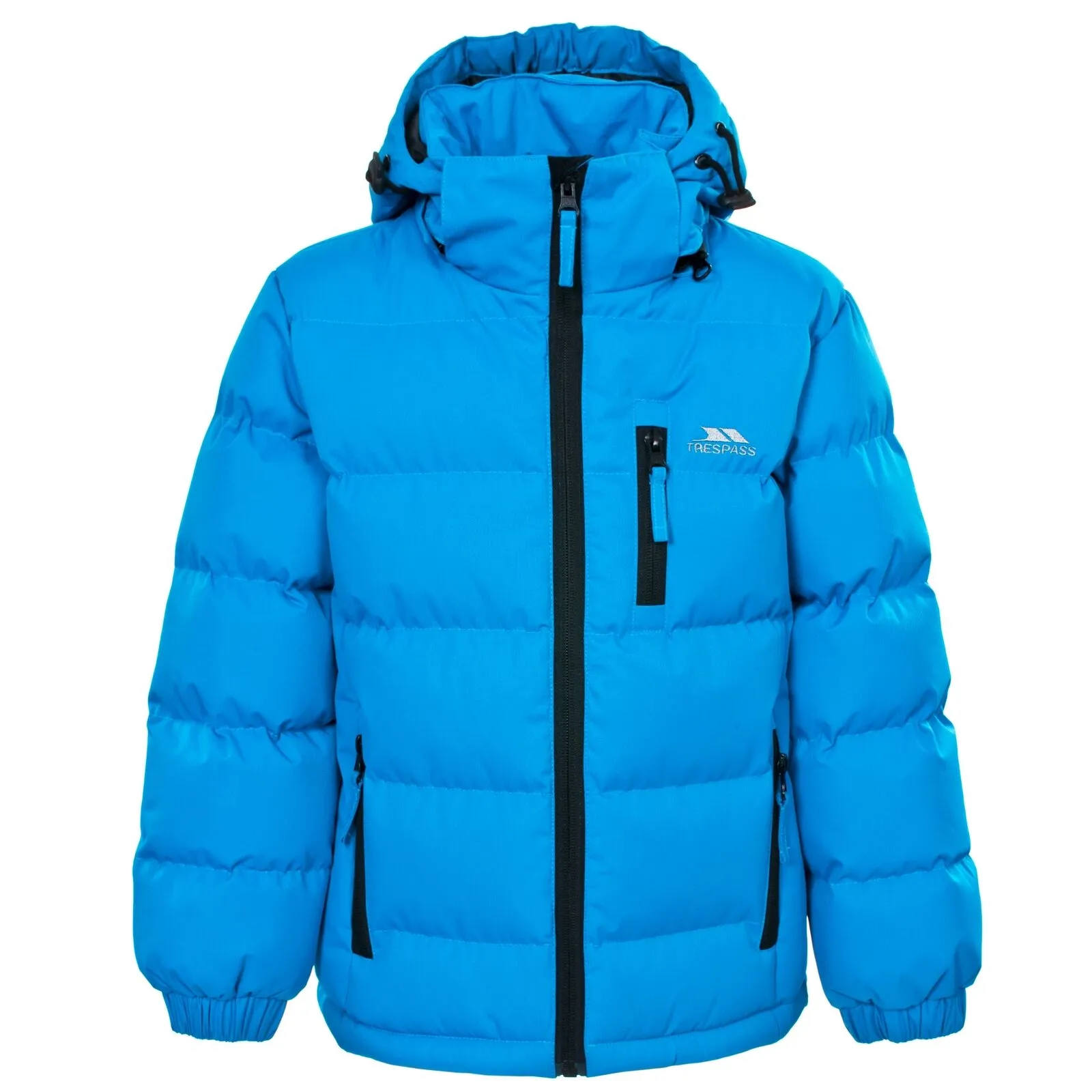 Trespass Tuff Boys Padded Puffa Jacket Winter Coat With Hood For Kids