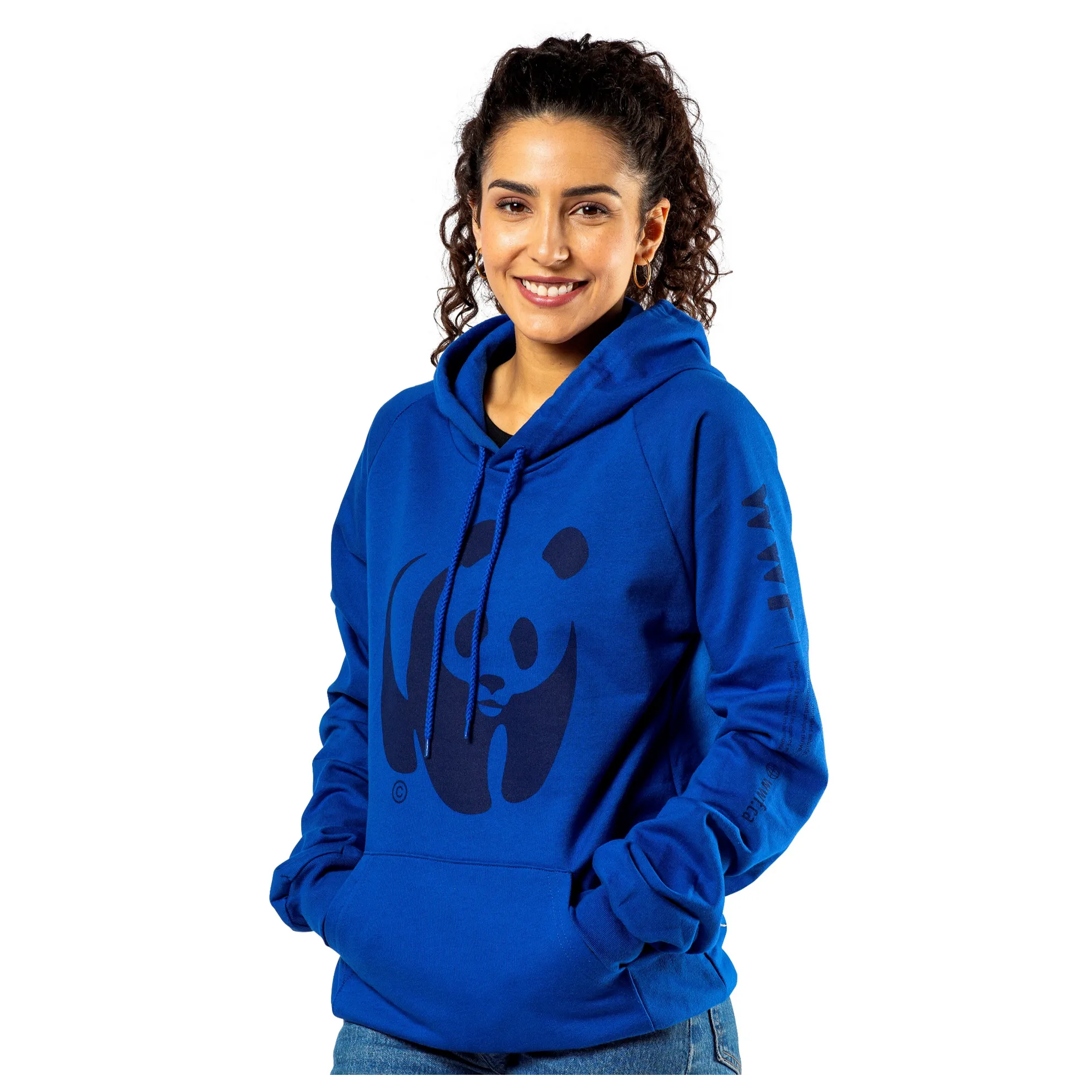 Unisex blue hooded sweatshirt