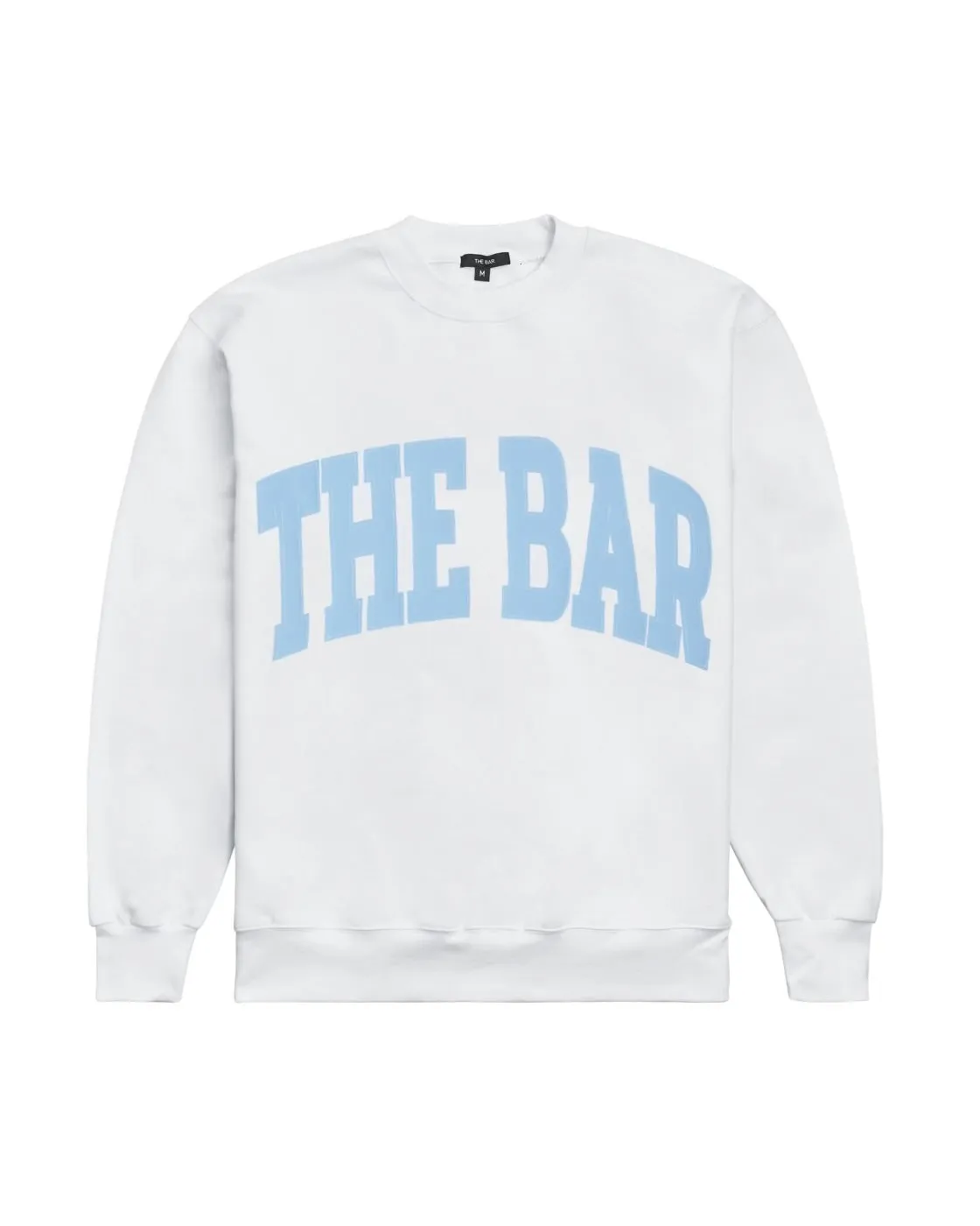 VARSITY SWEATSHIRT WHITE/BABY BLUE