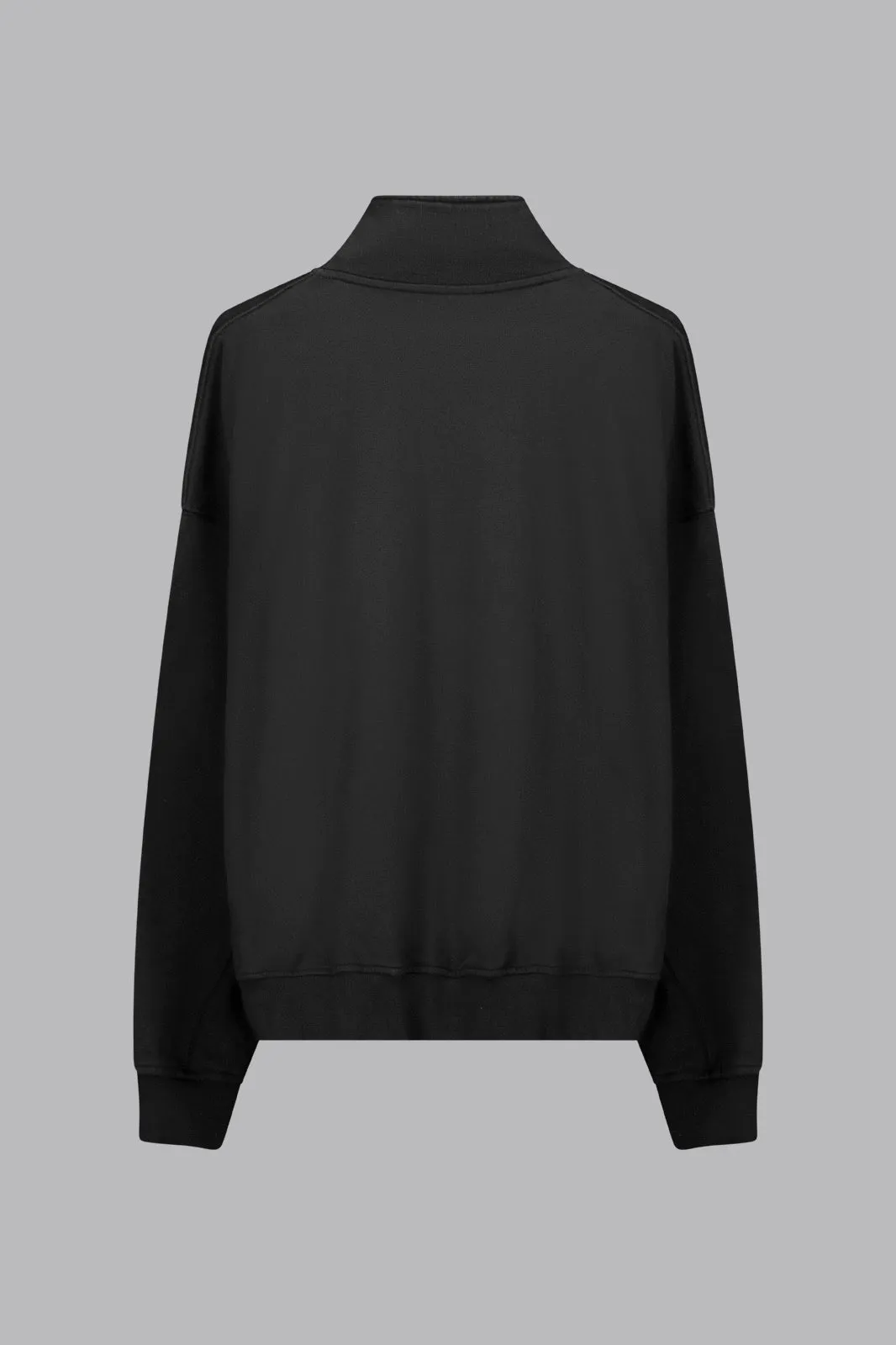 V_LYFE420 BOXY ZIP SWEATER - Black