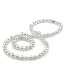 White South Sea Opera Length Pearl Necklace, 10.0-12.0mm - AAA/Gem Quality